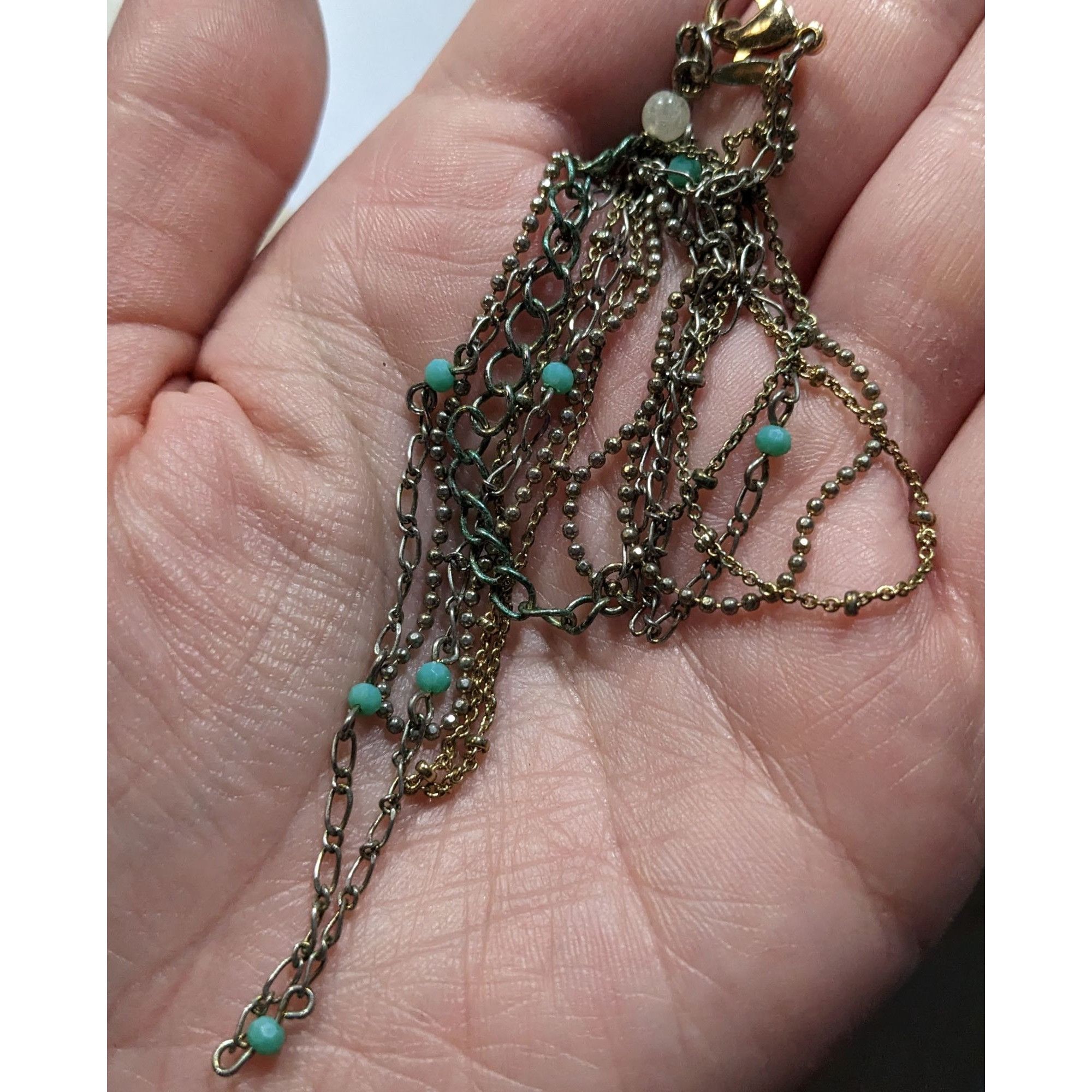Other Vintage Avon Layered Turquoise Accent Delicate Multi Chain B Size ONE SIZE - 5 Thumbnail