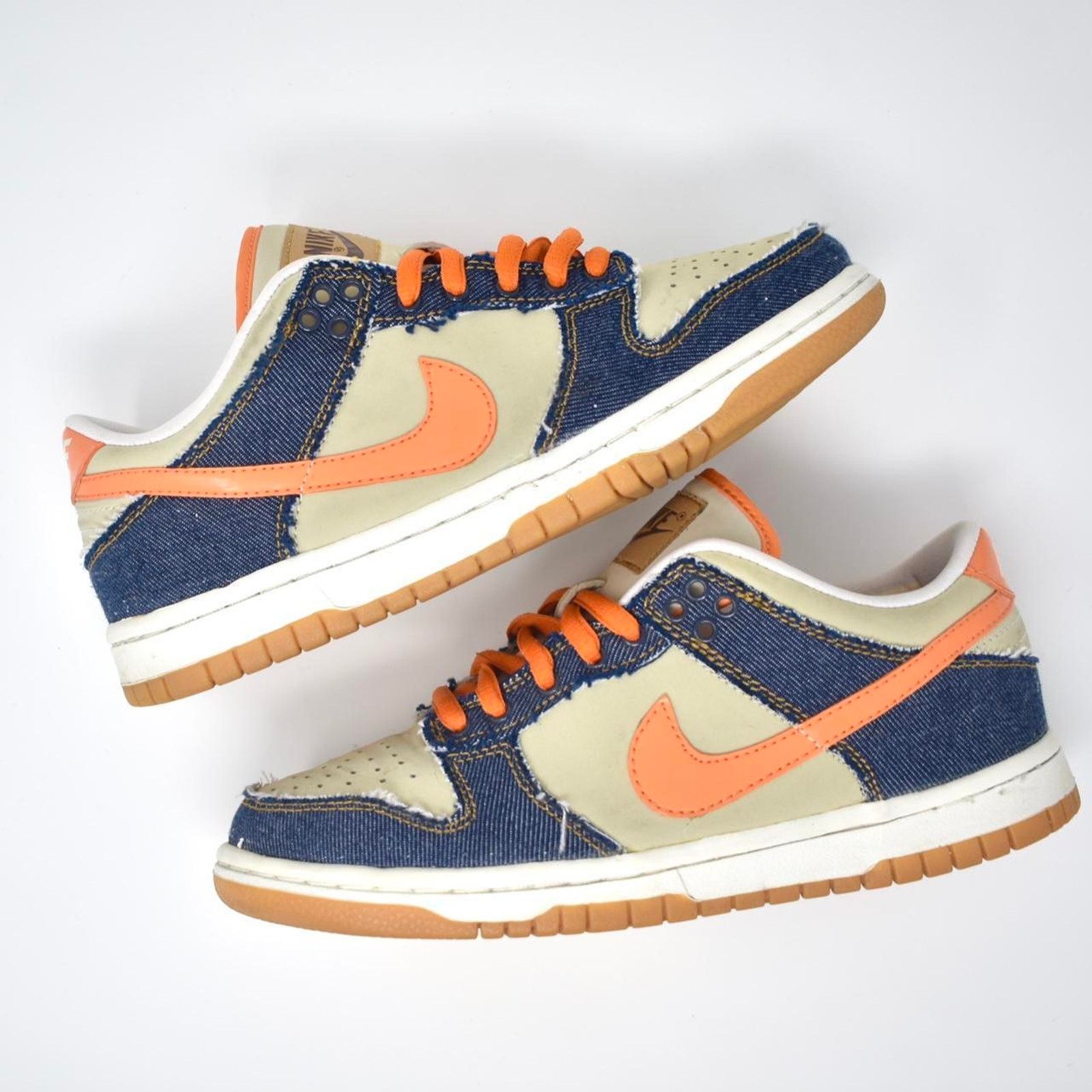 Nike 2007 Nike Dunk Low “Orange Denim” Size US 5.5 / IT 35.5 - 2 Thumbnail