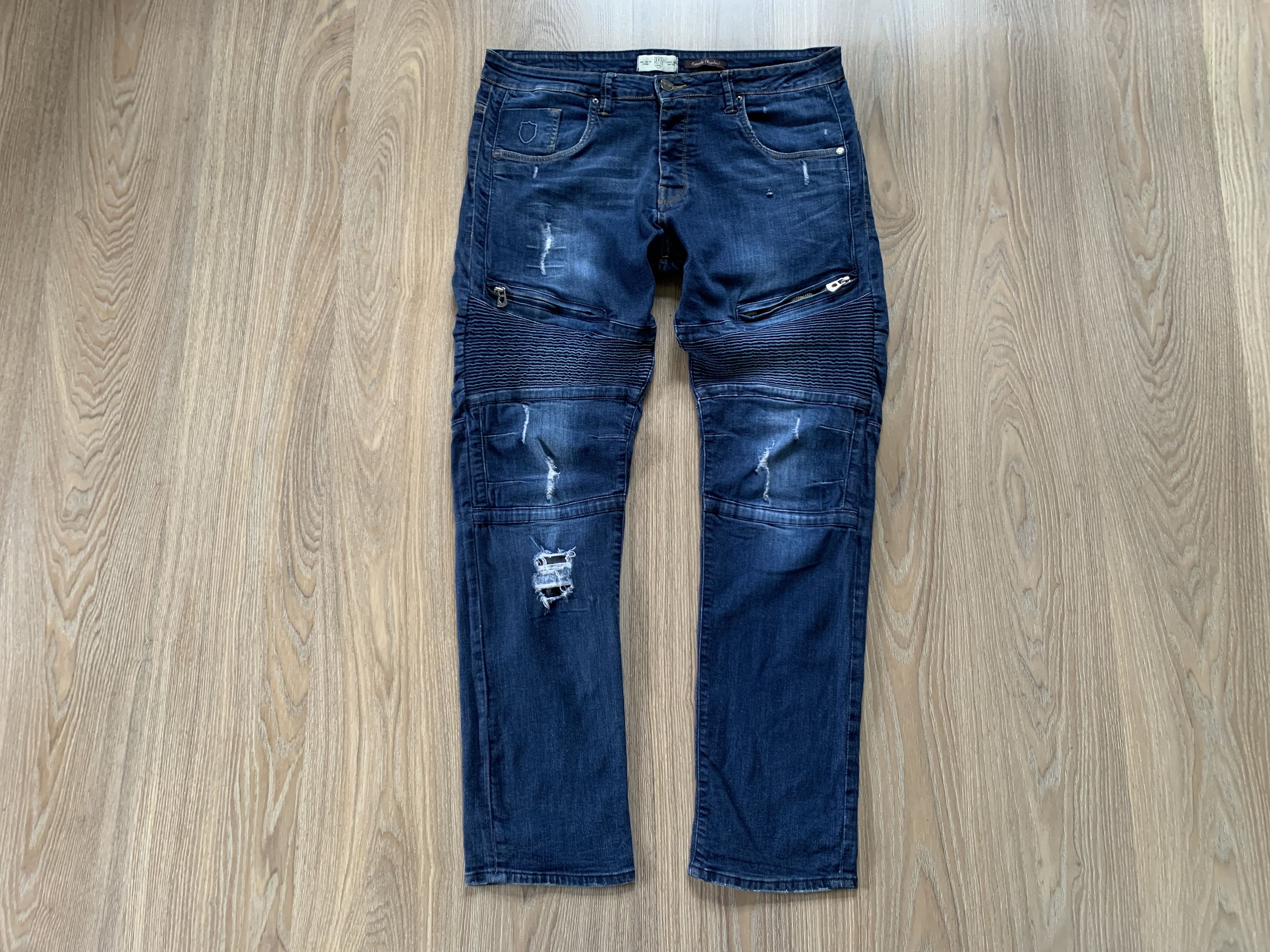 Other Police Cassady Distressed Blue Denim Jeans Size US 38 / EU 54 - 1 Thumbnail