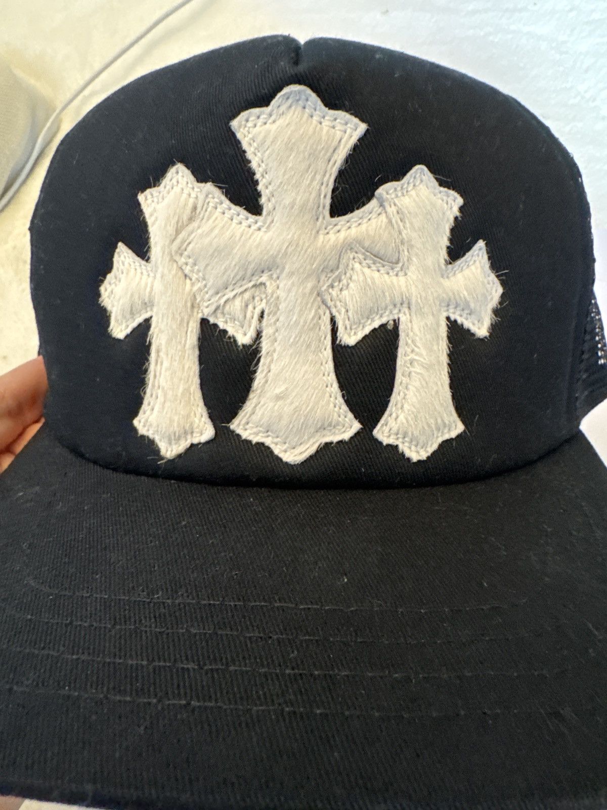 Chrome Hearts Chrome Hearts Cemetery Trucker Hat -Calf pony Hair Patch Size ONE SIZE - 4 Thumbnail