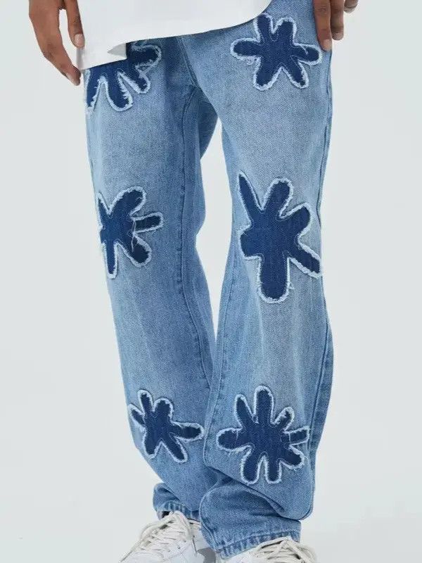 Japanese Brand Retro loose hip-hop straight leg jeans Size US 30 / EU 46 - 1 Thumbnail