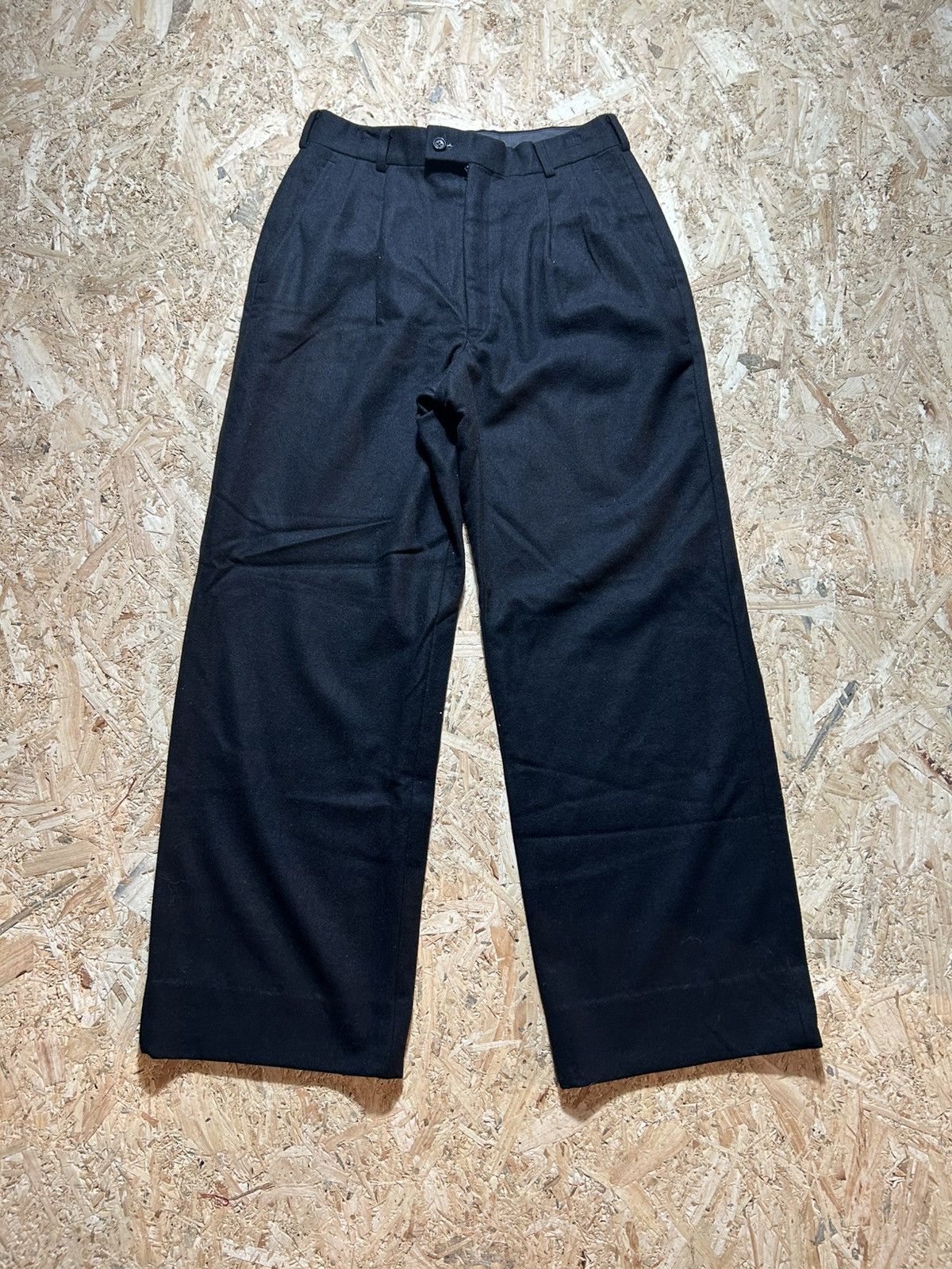 Comme des Garcons Comme Des Garcons Black Pleated Trousers Pants Size US 29 - 1 Thumbnail