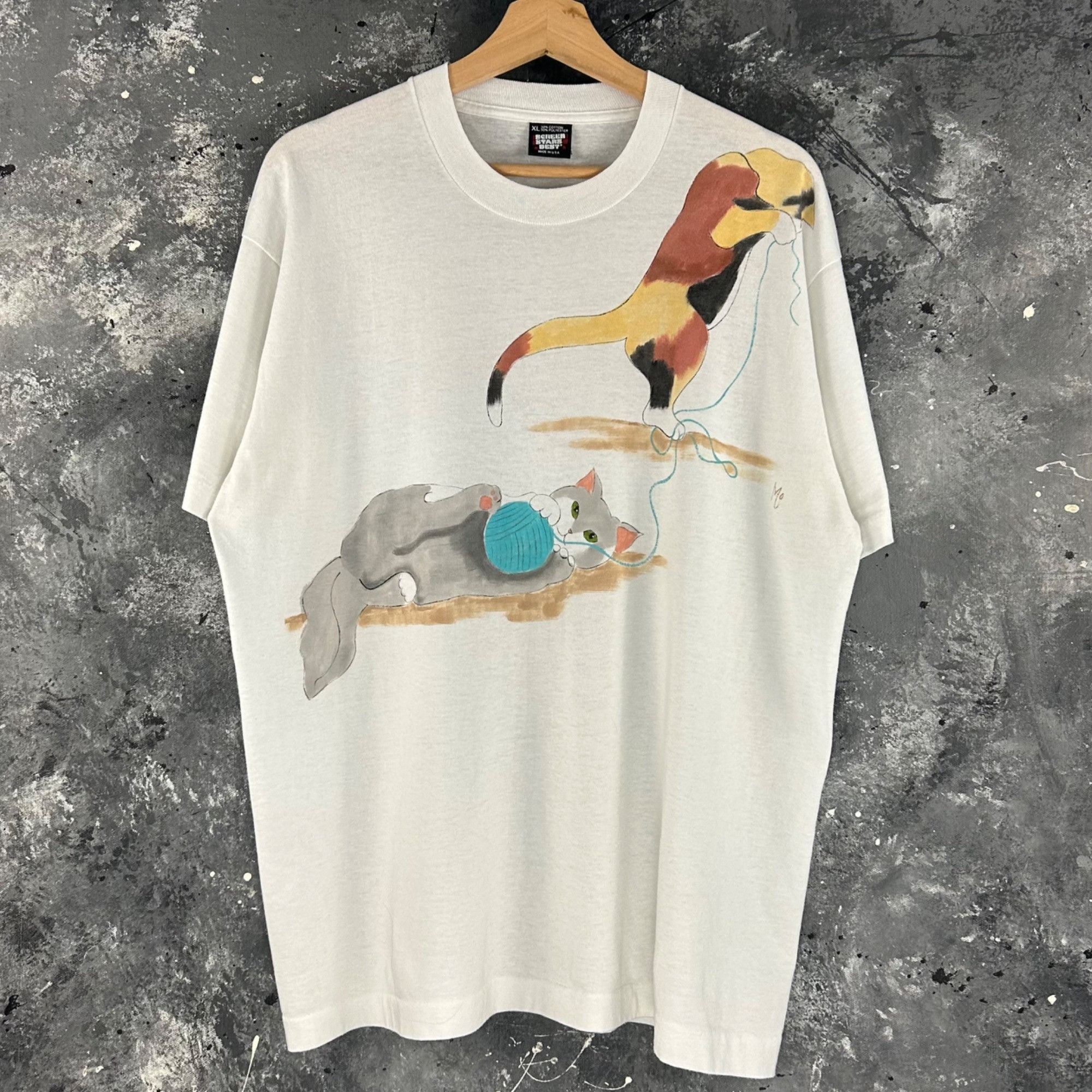 Vintage Vintage 90’s Cute Cats grandma shirt Size US L / EU 52-54 / 3 - 1 Thumbnail