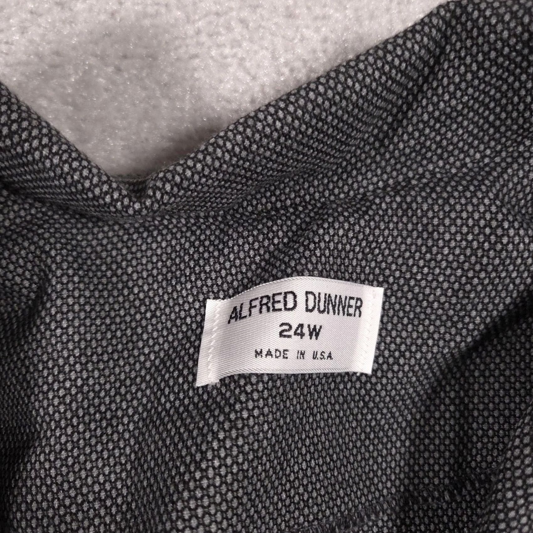 Vintage VINTAGE Alfred Dunner Blazer Womens 24W Gray Polka Dot Two Button Jacket Plus Made USA Size 4XL / US 24-26 - 6 Thumbnail