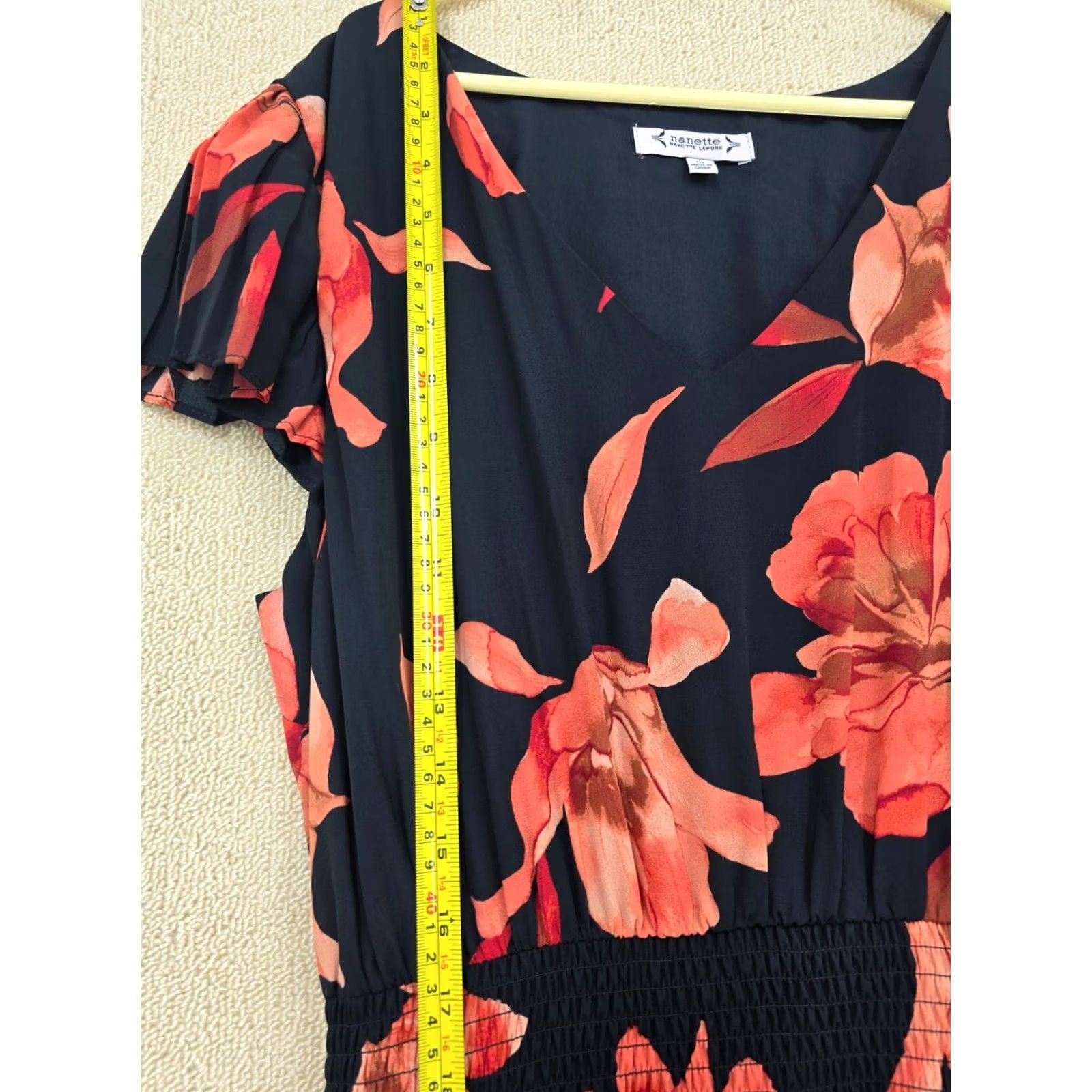 Nanette Lepore Nanette Lepore Black Orange Floral Maxi Dress Size 14 V-Neck Womens Maxi Dress Size XL / US 12-14 / IT 48-50 - 7 Thumbnail
