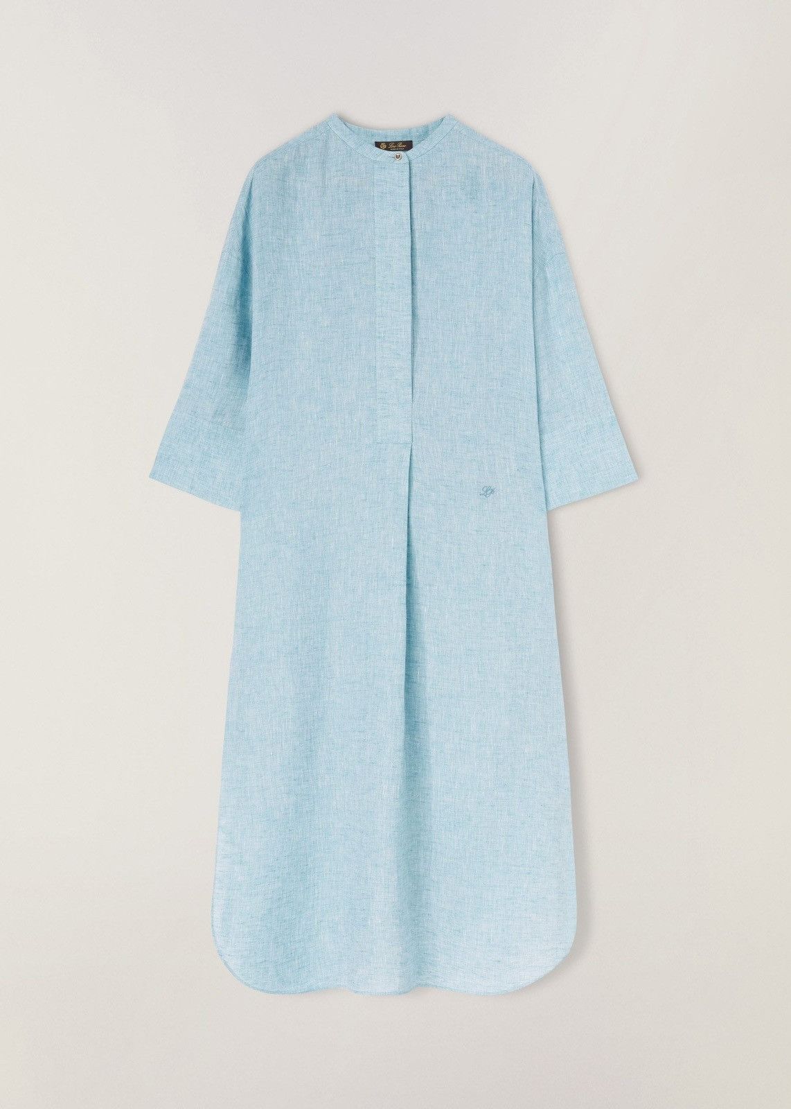 Loro Piana o1srvl11e0824 Lindsie Solaire Midi Dress in Light Blue Size XL / US 12-14 / IT 48-50 - 1 Thumbnail