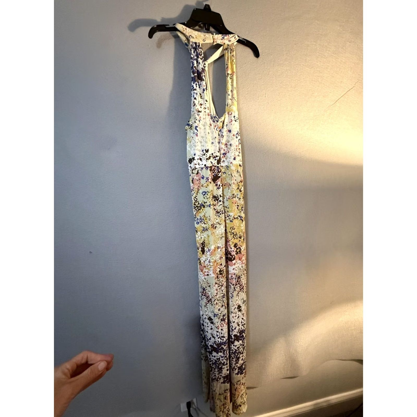 Guess GUESS Dress Womens 12 Multicolor Floral Halter Maxi Jersey Strappy Summer Party Size XL / US 12-14 / IT 48-50 - 3 Thumbnail