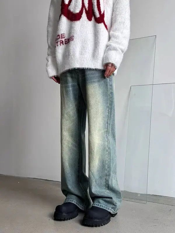 Japanese Brand Midori x Yumi Street yellow clay dye washed baggy jeans Size US 32 / EU 48 - 4 Thumbnail