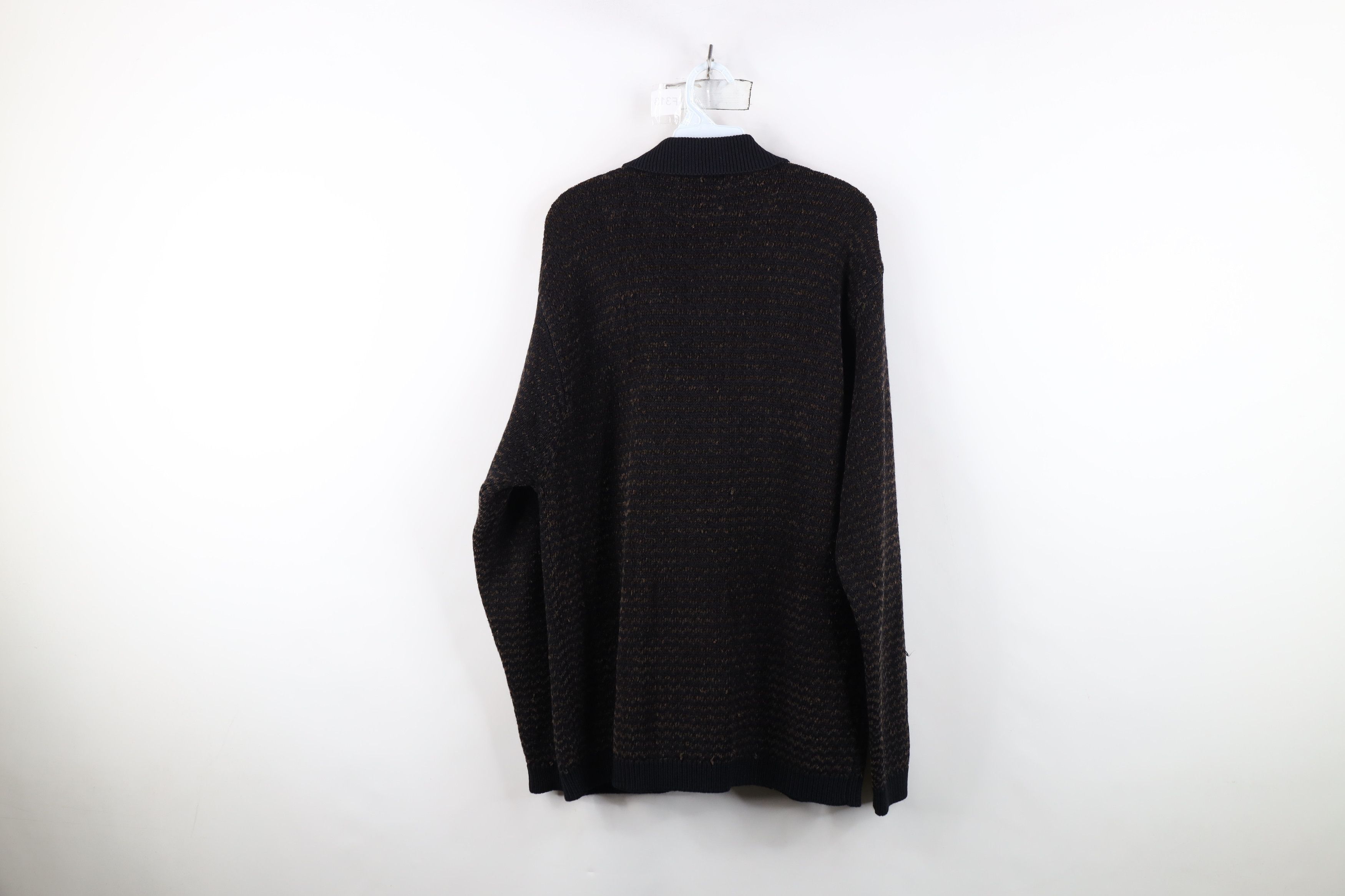 Vintage Vintage 90s Streetwear Fleece Knit Half Zip Collared Sweater Size US L / EU 52-54 / 3 - 13 Thumbnail
