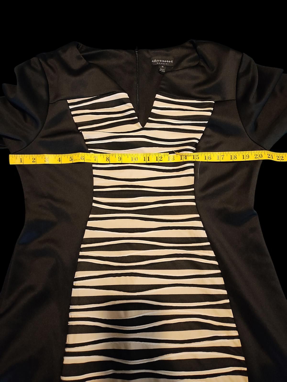 Other Connected Apparel Black and White Zebra Print Midi Dress Size XXL / US 16-18 / IT 52-54 - 8 Thumbnail