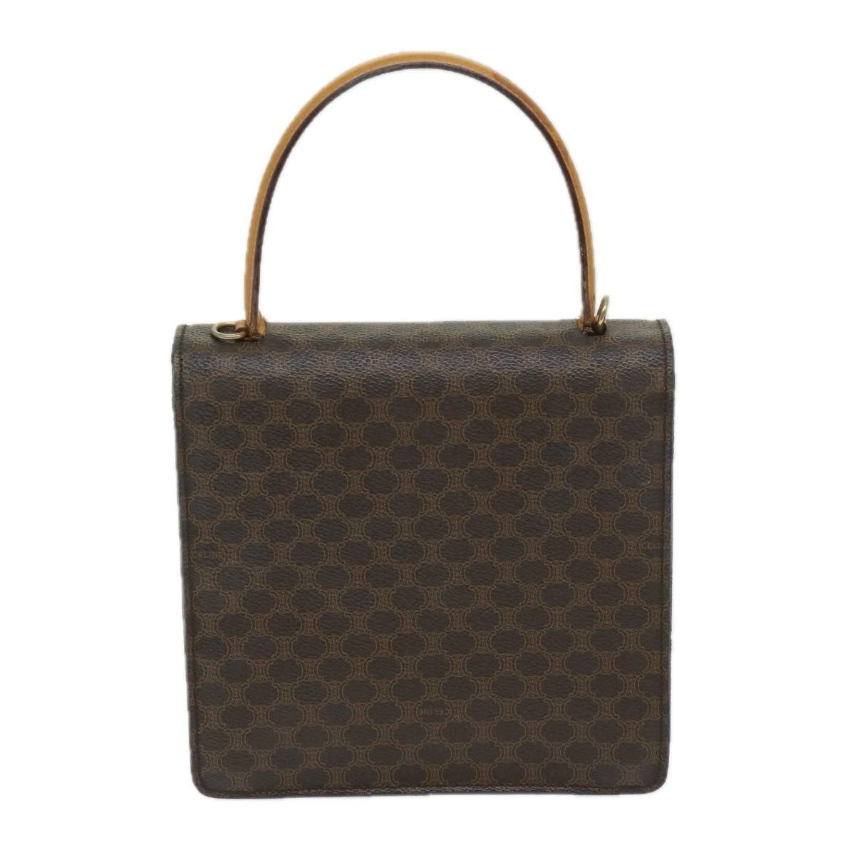 CELINE Macadam Canvas Hand Bag Pvc Brown