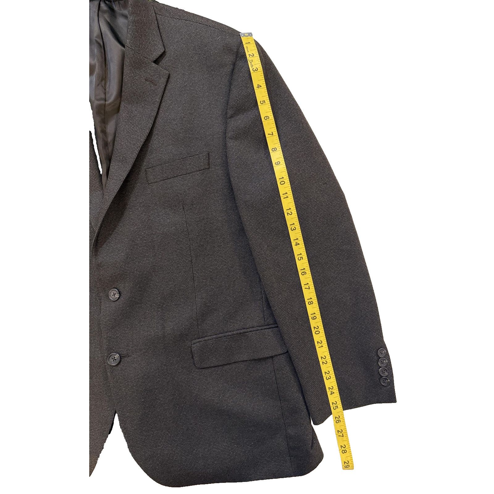 Chaps Chaps Blazer Mens Gray 46R Suit Jacket Sport Coat Two Button Size 46R - 9 Thumbnail