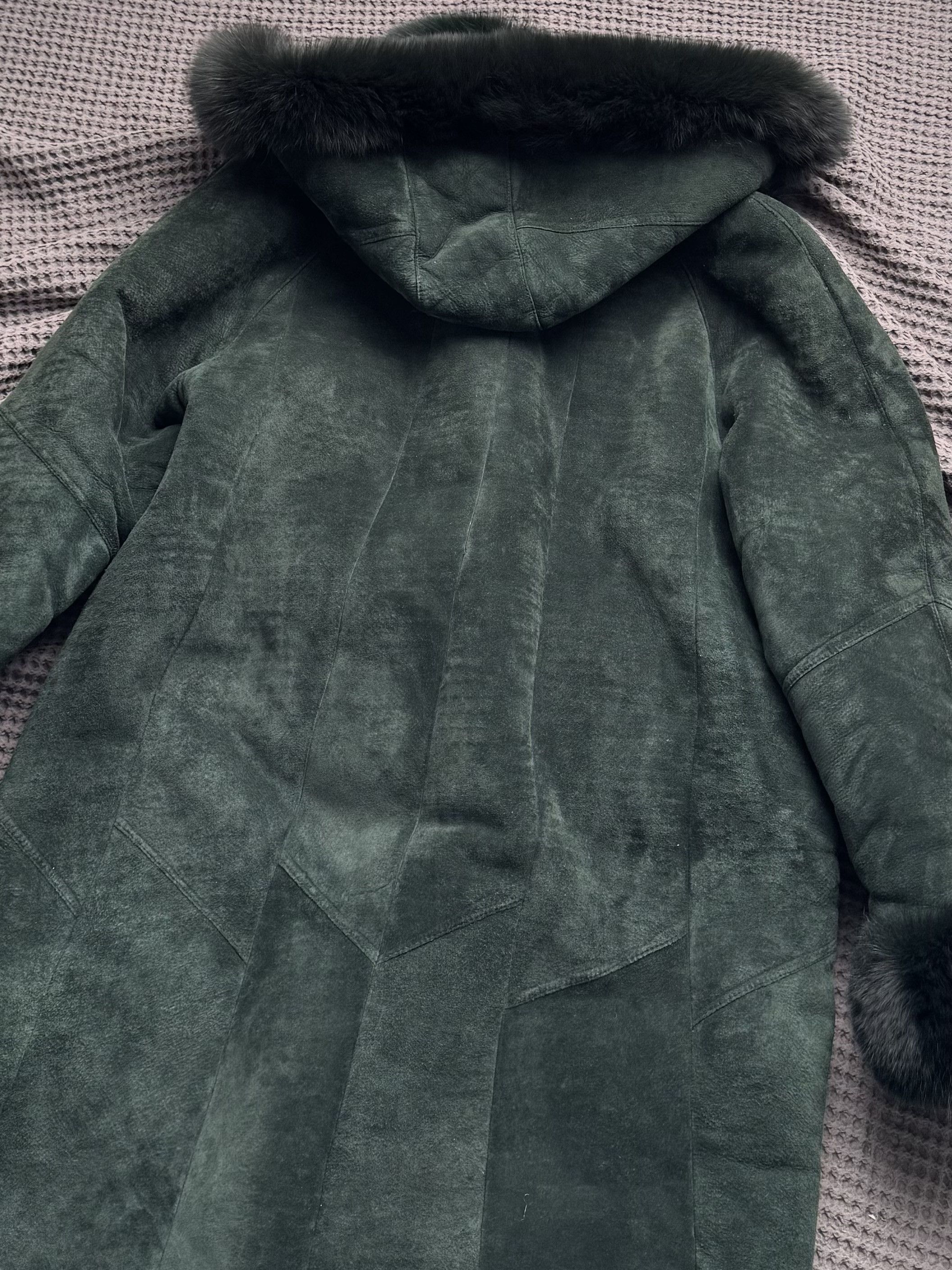 Vintage Vintage Genuine Shearling Sheepskin Long Coat Real Fur Trim Size XL / US 12-14 / IT 48-50 - 11 Thumbnail