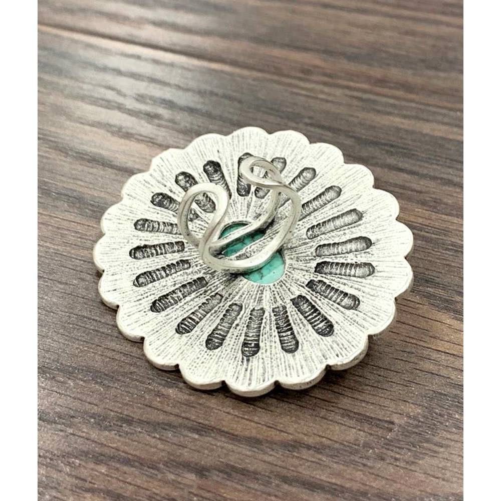 Other Concho Turquoise Adjustable Statement Cuff Ring for Stylish Size ONE SIZE - 2 Thumbnail