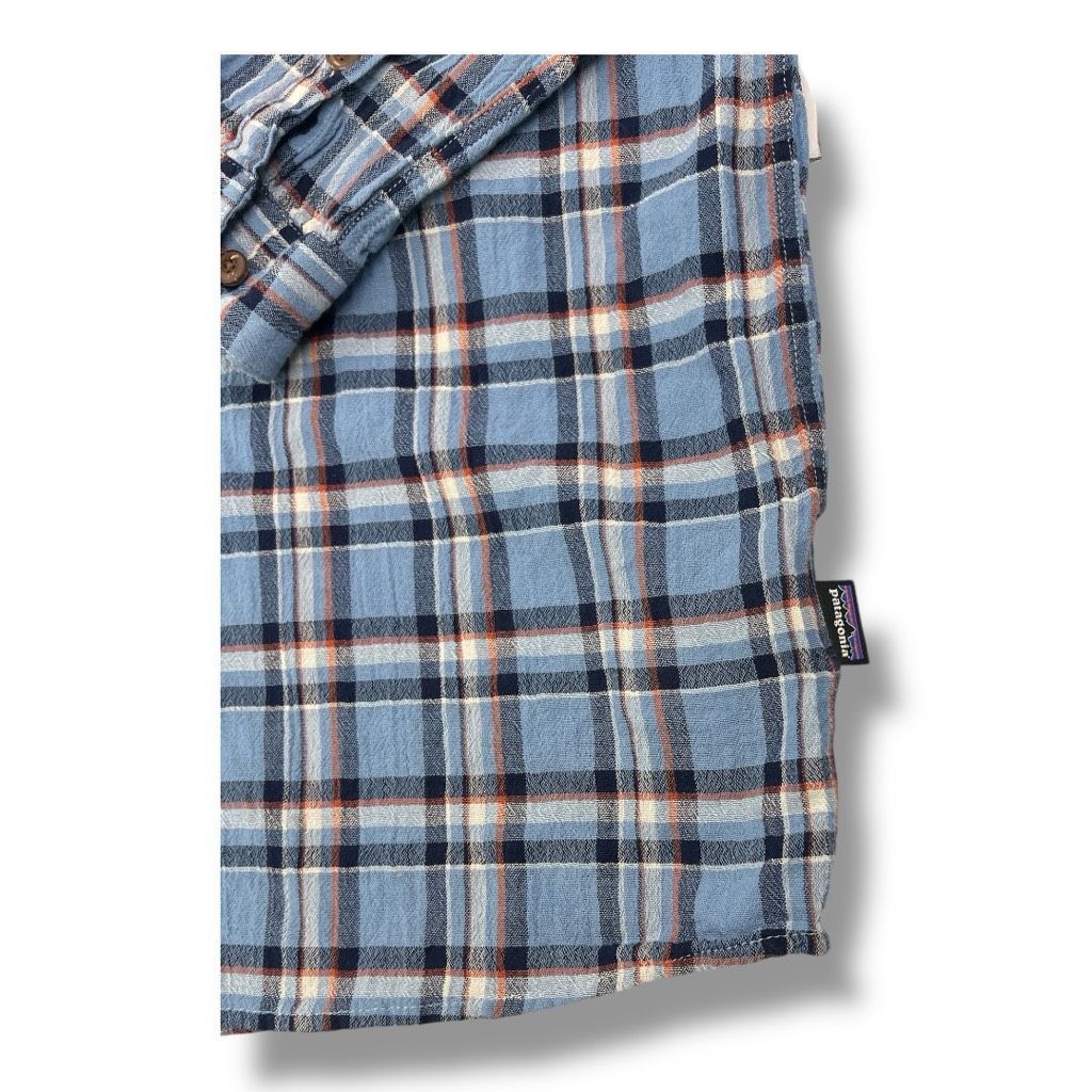Patagonia Patagonia Blue Plaid Organic Cotton Button Front Top Size La Size US L / EU 52-54 / 3 - 3 Thumbnail