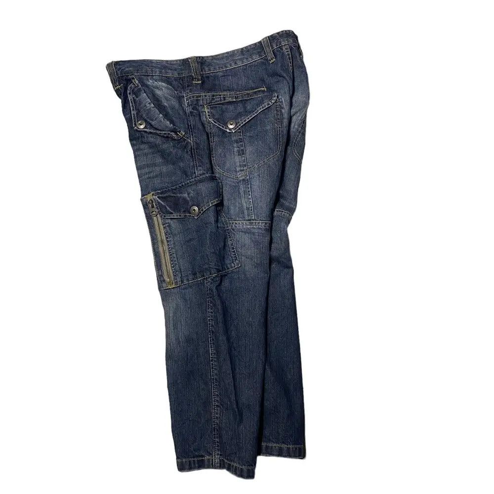 Japanese Brand lcco japanesebrand multizip pocket denim y2k lgb Size US 33 - 12 Thumbnail