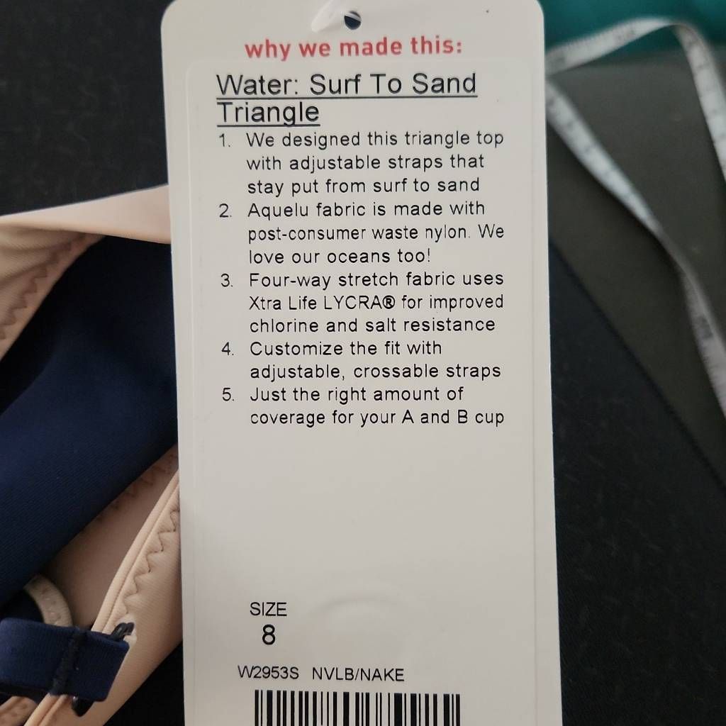 Lululemon Lululemon Women's Size 8 Navy Naked Surf to Sand Triangle Bi Size M / US 6-8 / IT 42-44 - 4 Thumbnail