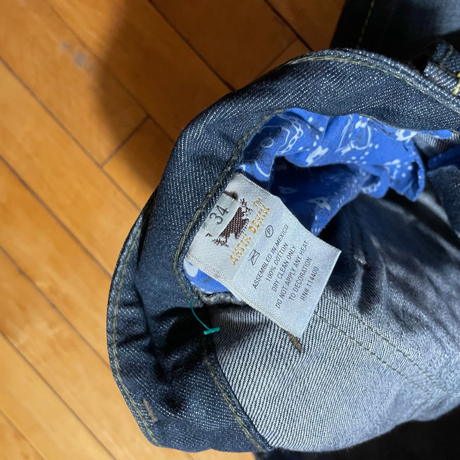 Antik Denim Baggy Antik Denim Blue Button Fly Denim Jeans Men's Sz 34x30 Size US 34 / EU 50 - 4 Thumbnail