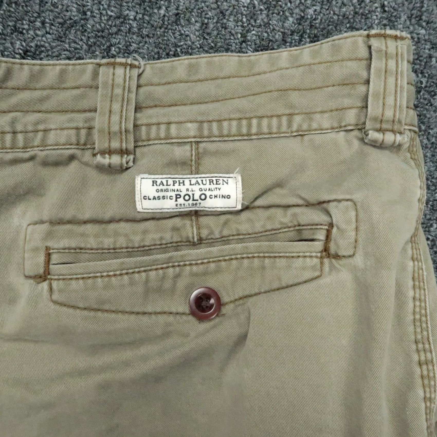 Polo Ralph Lauren VINTAGE Polo Ralph Lauren Shorts Men 42 Green Cargo Classic Fit Military Heavyweight VTG Size US XL / EU 56 / 4 - 5 Thumbnail