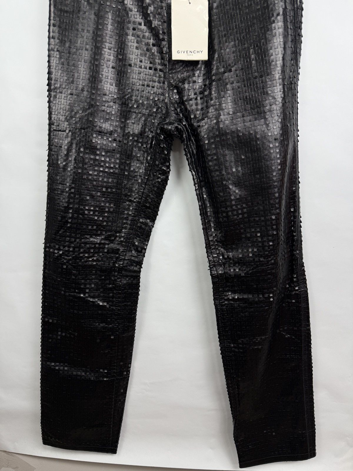 Givenchy ❗️NEW Givenchy Embossed Leather Pants Textured Square Pattern Size US 31 - 4 Thumbnail
