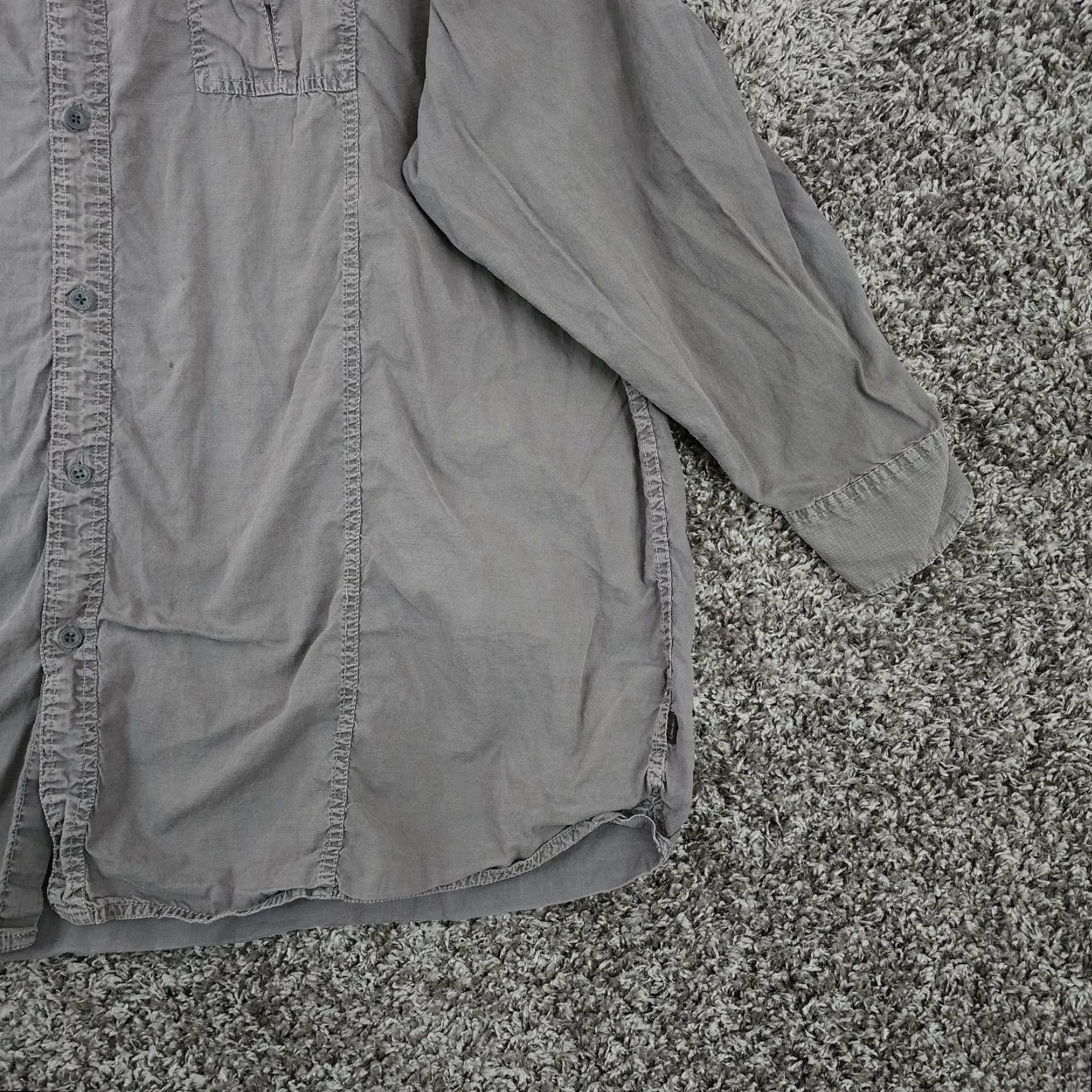 Calvin Klein Calvin Klein Mens Gray Distressed Long Sleeve Button-Up Size 4X Big & Tall Size US XXL / EU 58 / 5 - 2 Thumbnail