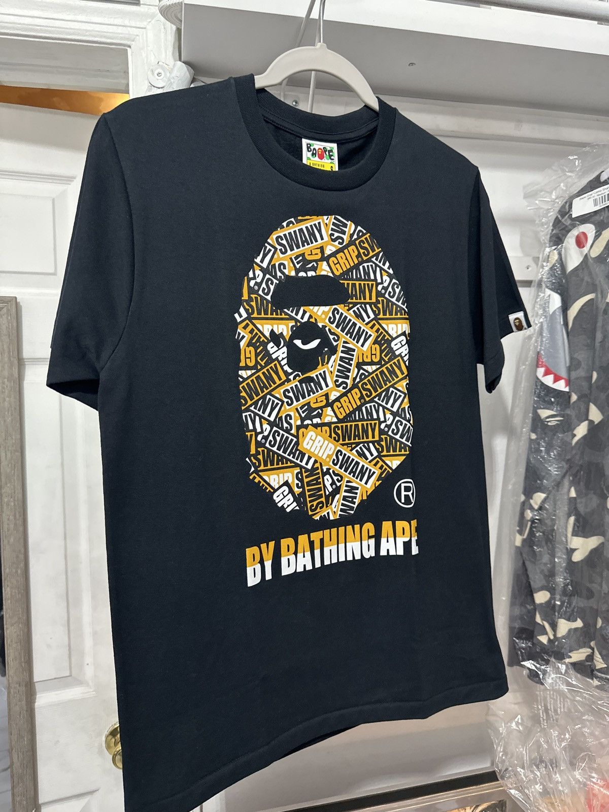 Bape x GRIP SWANY “Big Ape Head” Tee Black