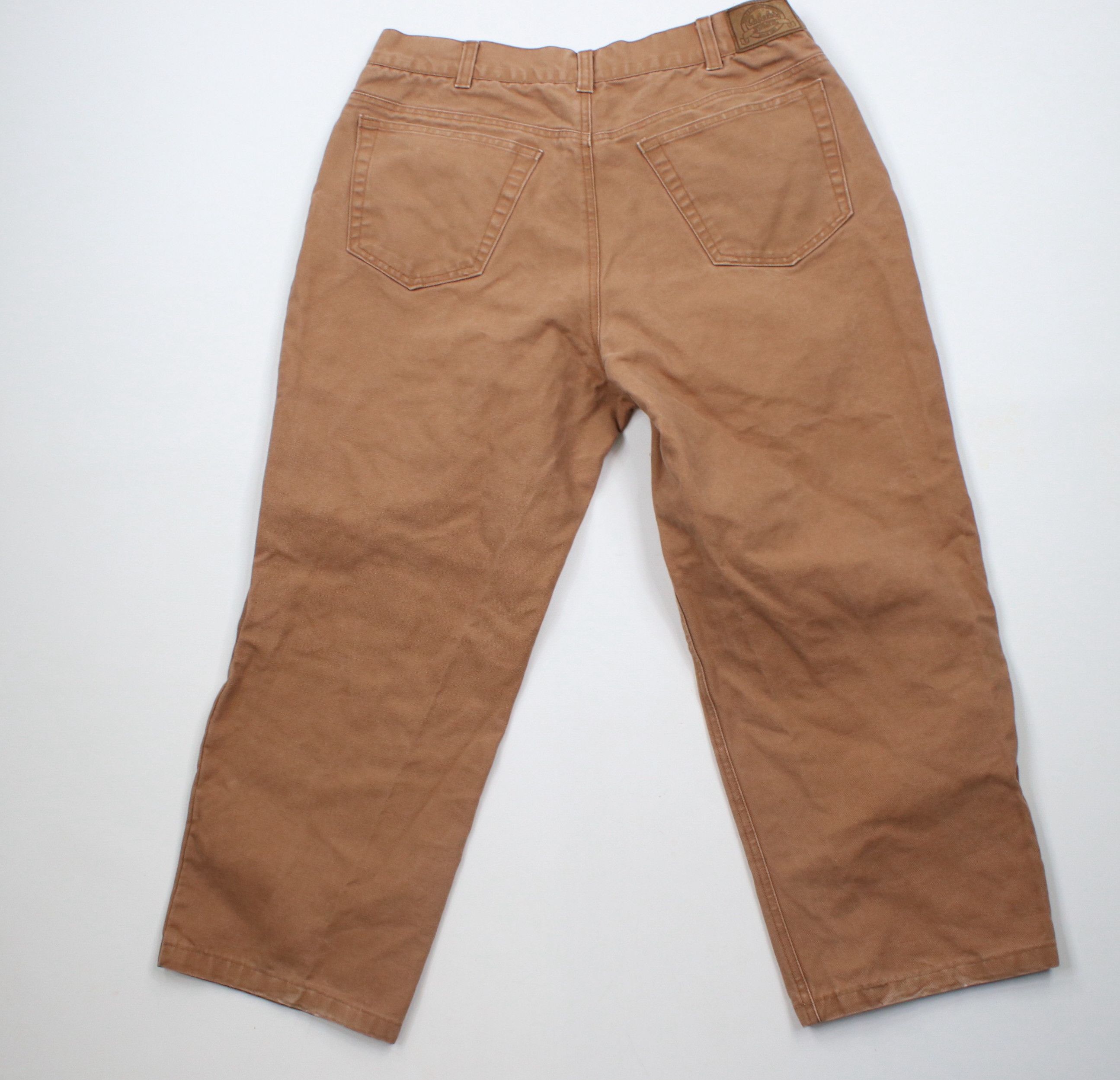 Cabelas × Vintage Vintage 90s Cabelas Canvas Workwear Pants Duck Brown Cotton Size US 32 / EU 48 - 11 Thumbnail