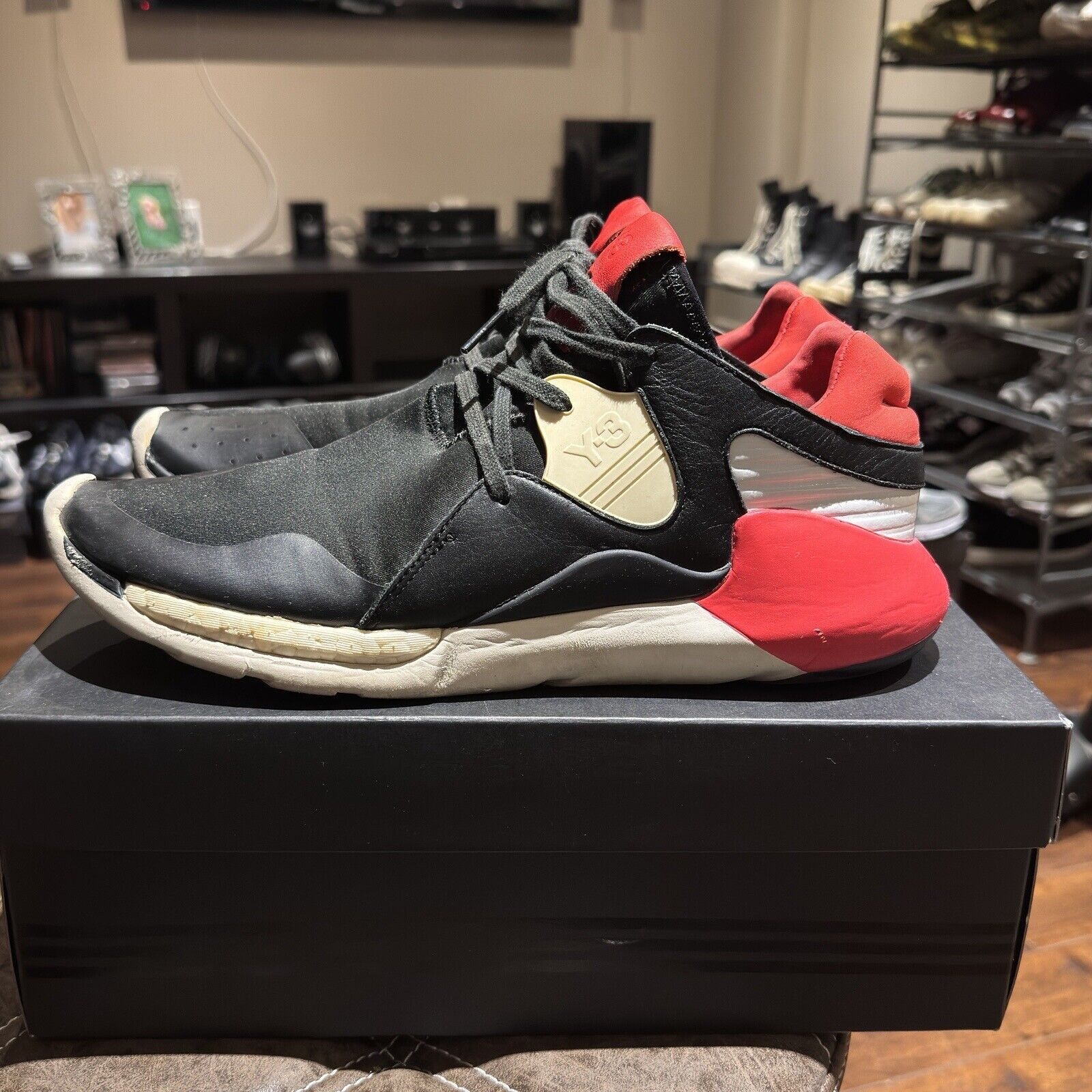Adidas Y-3 Adidas Boost QR S83120 Red/White/Blk Running Sneakers Size US 10.5 / EU 43-44 - 5 Thumbnail