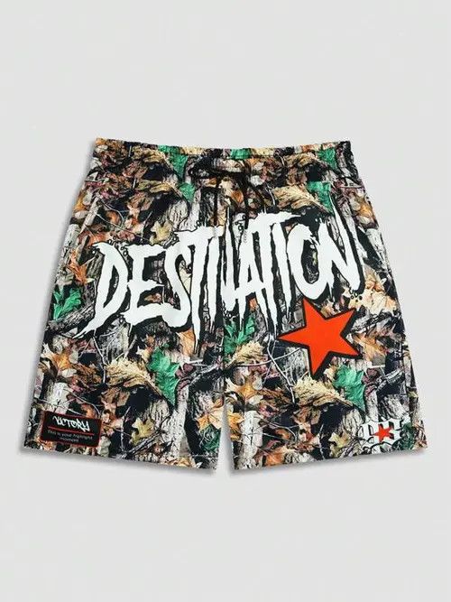 Camo Punk Y2K Drip shorts