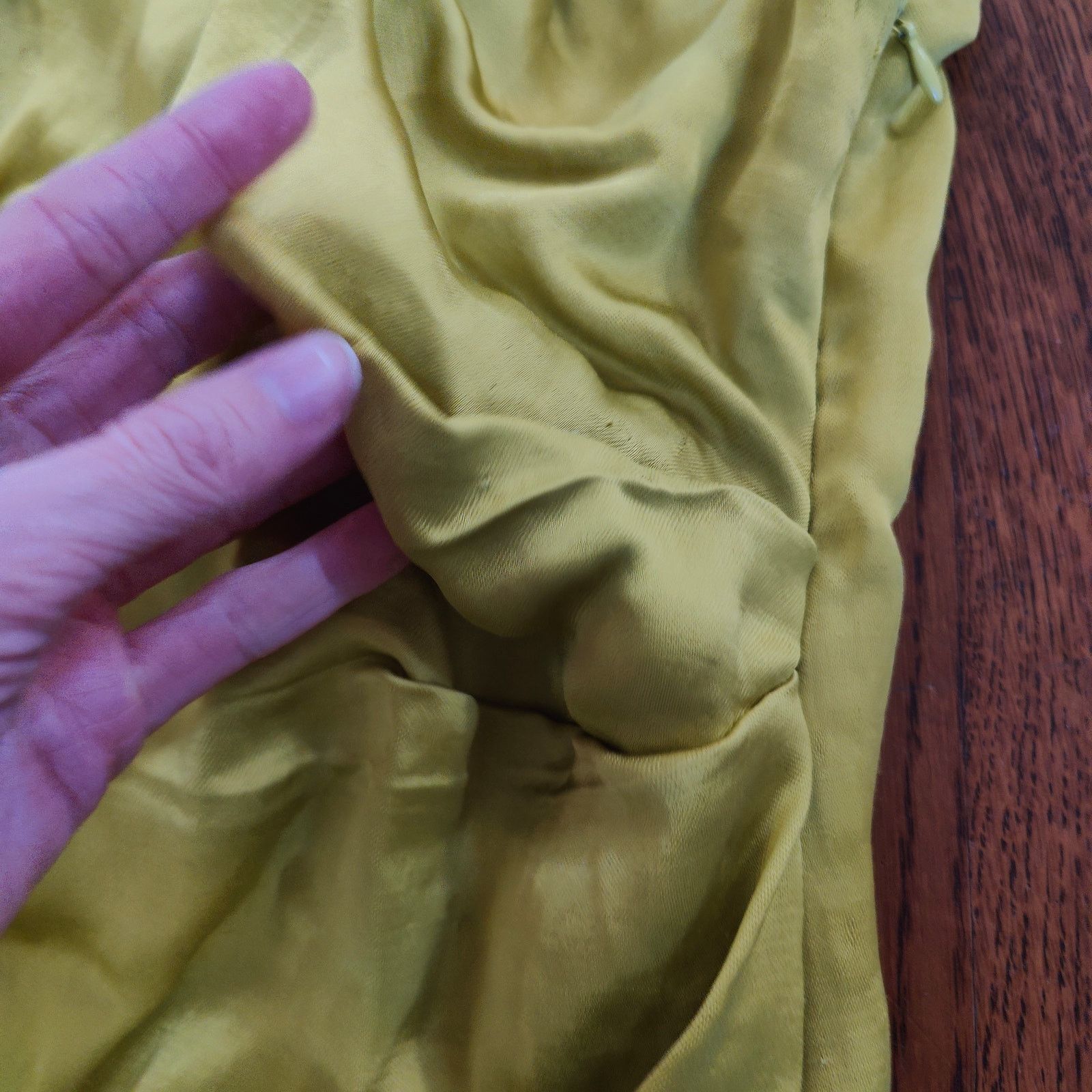 Zara Zara One Shoulder Midi Dress Womens XS Chartreuse Green Size XS / US 0-2 / IT 36-38 - 7 Thumbnail