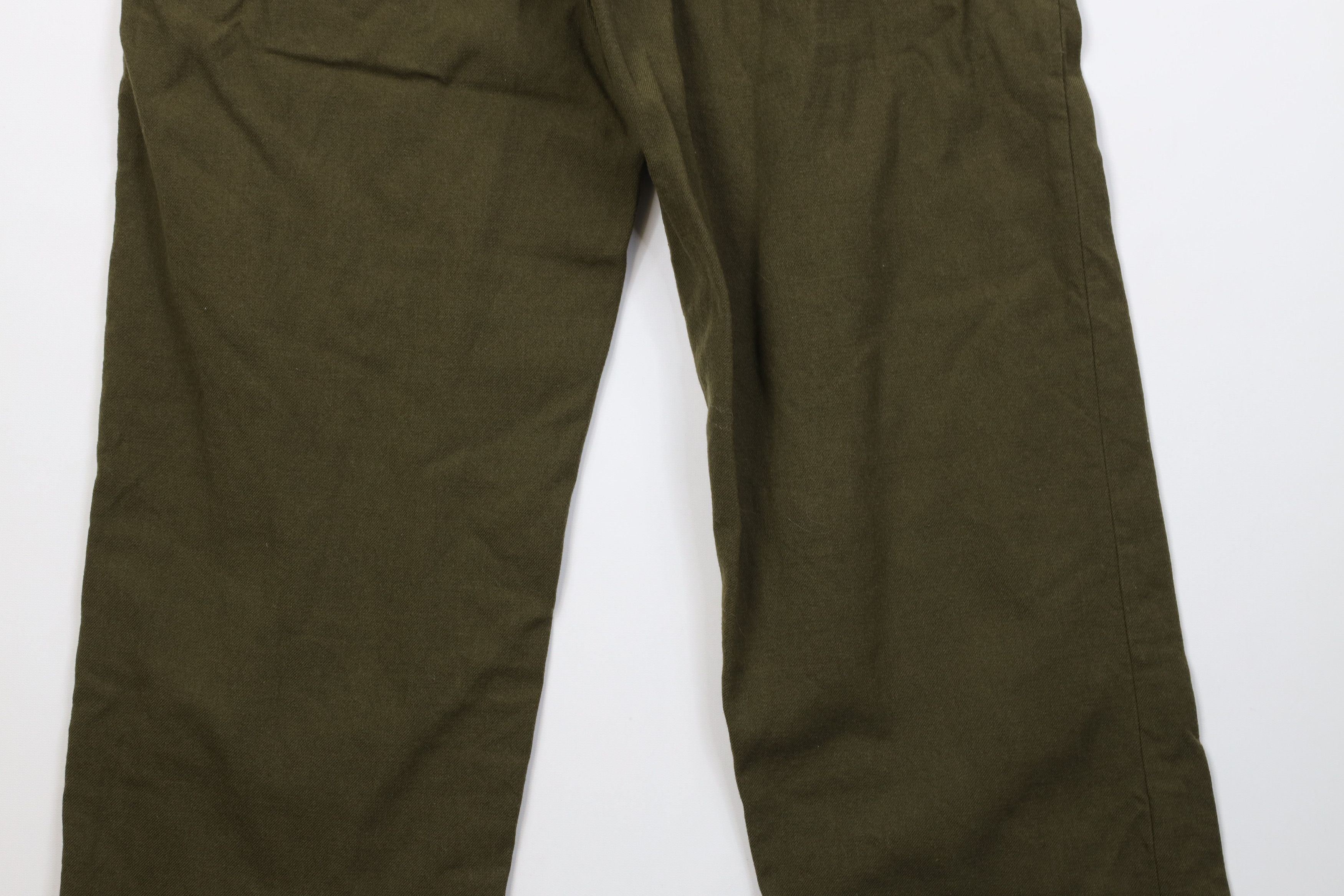 Vintage Vintage 50s Korean War Wool Wide Leg Trousers Pants Green Size US 30 / EU 46 - 13 Thumbnail