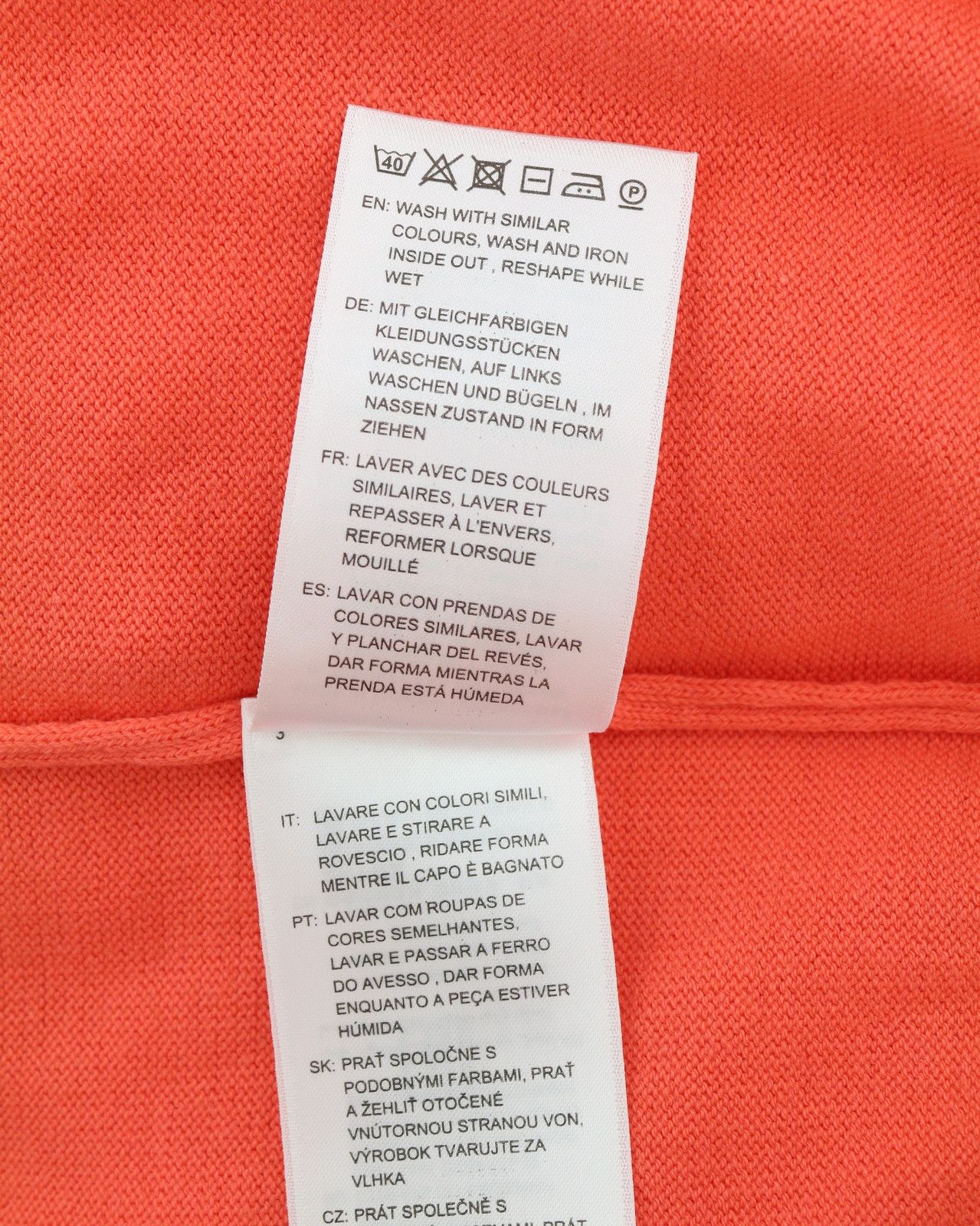 Gant COTTON V-NECK XL Strong Coral Tight-Knit 88069 Size XL / US 12-14 / IT 48-50 - 9 Thumbnail