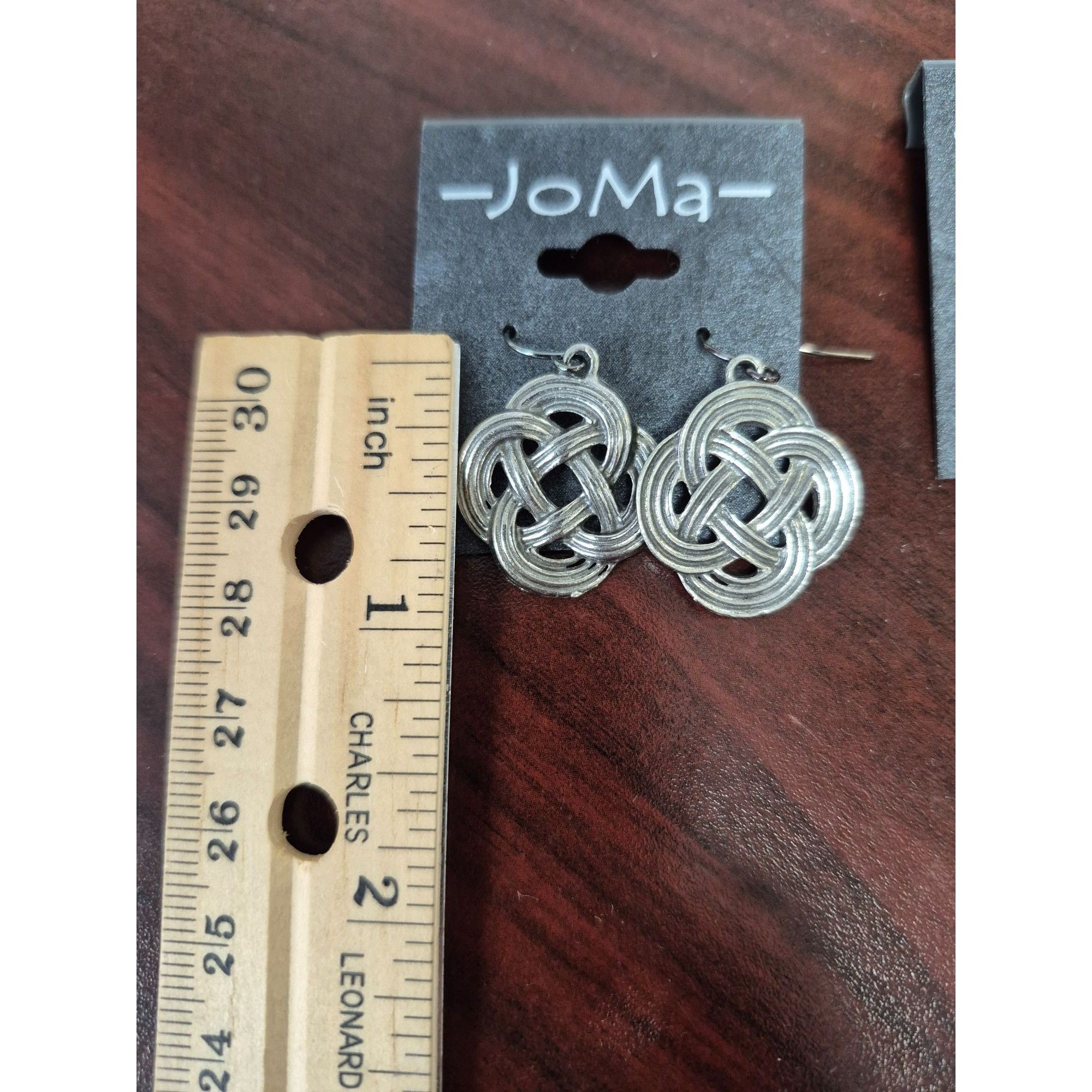 Joma JoMa Womens Celtic Knot Pattern Earrings Silver Tone Made In Size ONE SIZE - 3 Thumbnail