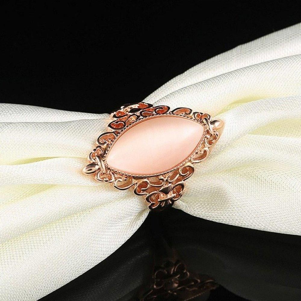 Designer 925 Silver Vintage Pink Opal Rose Gold Ring - Size 7 Size ONE SIZE - 2 Thumbnail