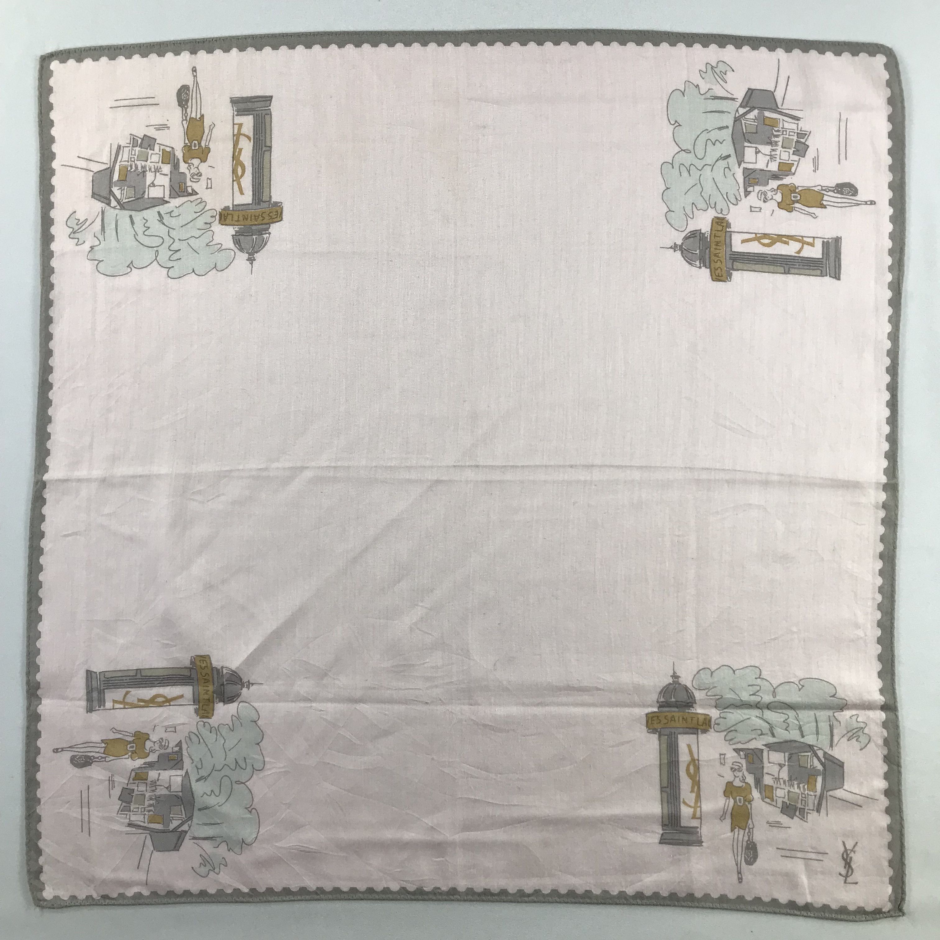 Yves Saint Laurent Yves Saint Laurent Handkerchief / Bandana / Neckerchief C678 Size ONE SIZE - 3 Thumbnail