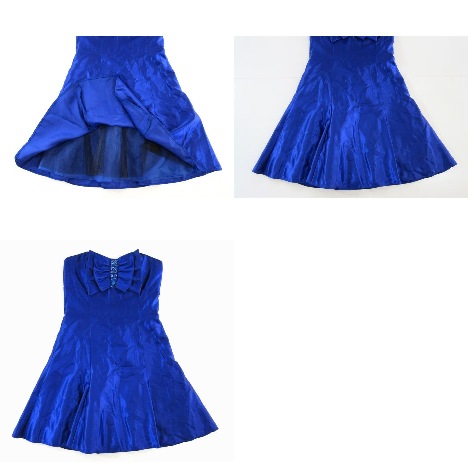 Vintage VINTAGE Gunne Sax Dress Jessica McClintock Blue Satin Beaded Sweatheart Prom Cocktail 7 Size M / US 6-8 / IT 42-44 - 8 Thumbnail