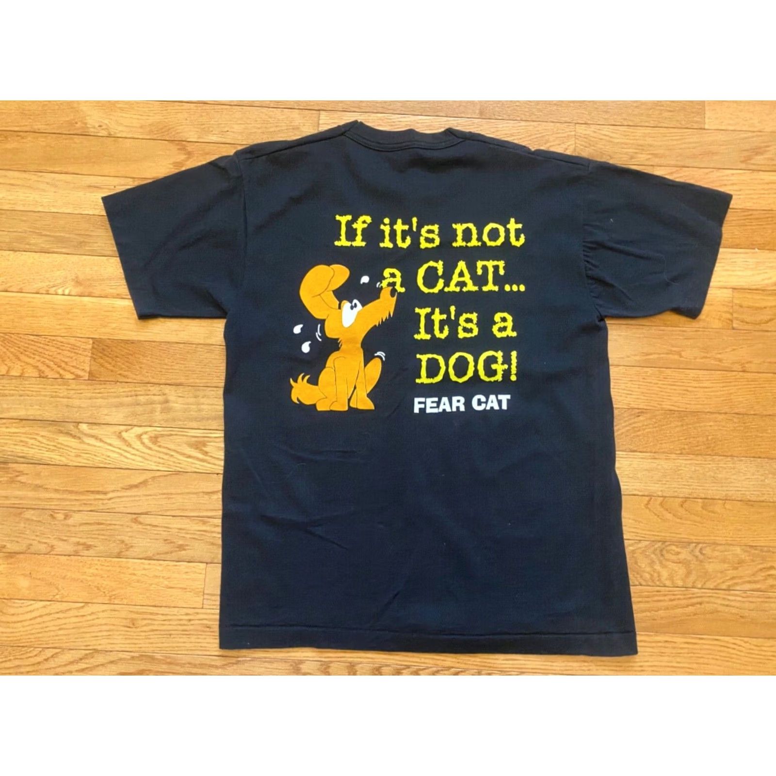 Vintage VINTAGE Screen Stars Best Fear Cat Shirt Mens L Black VTG Short Sleeve Crew Neck Graphic Print Stitch USA 80s Cat Designer Size US L / EU 52-54 / 3 - 2 Thumbnail