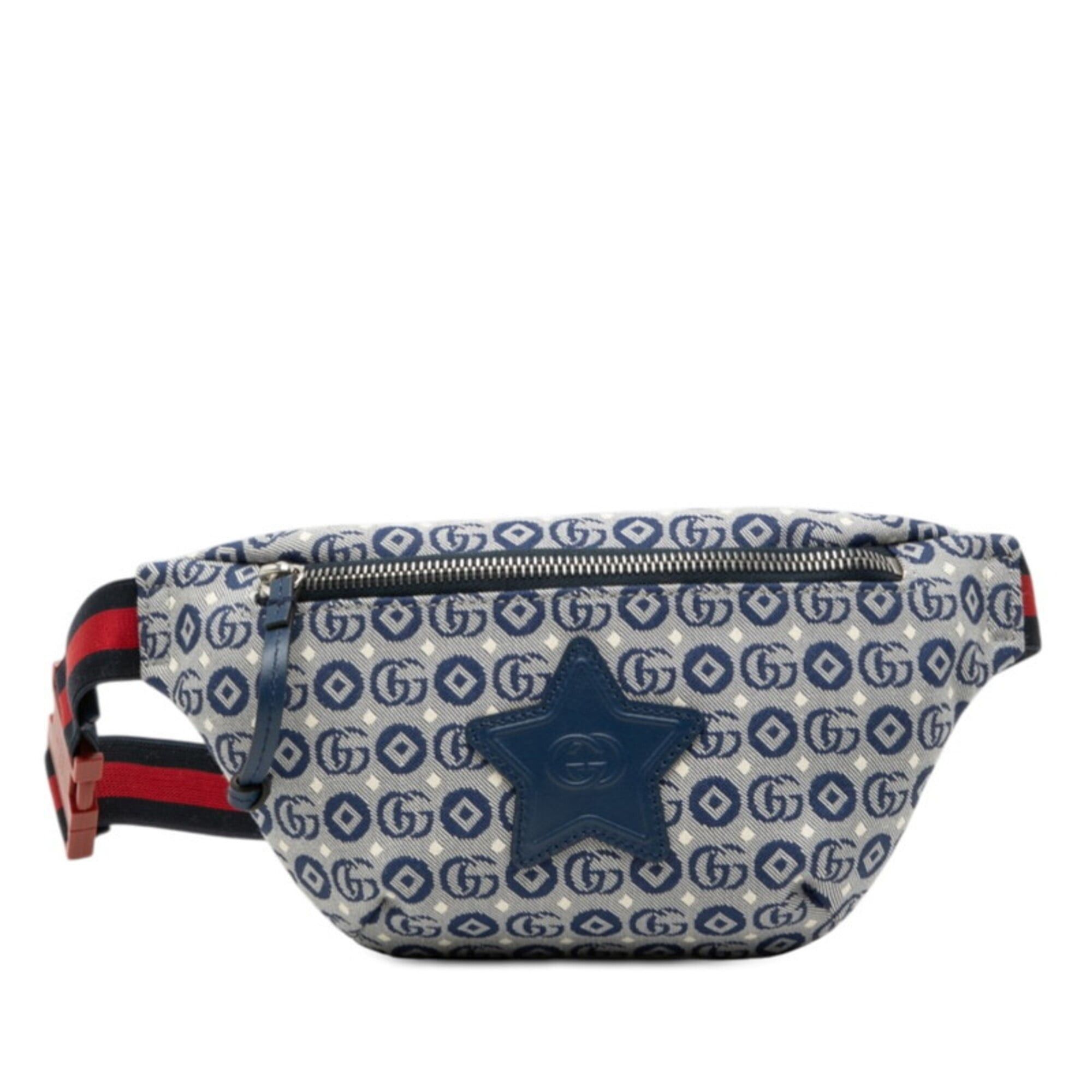 Gucci Gucci Children's GG Logo Body Bag Kids 502095 U4GAN FABBD Navy Multicolor Canvas Women's GUCCI Size ONE SIZE - 1 Thumbnail