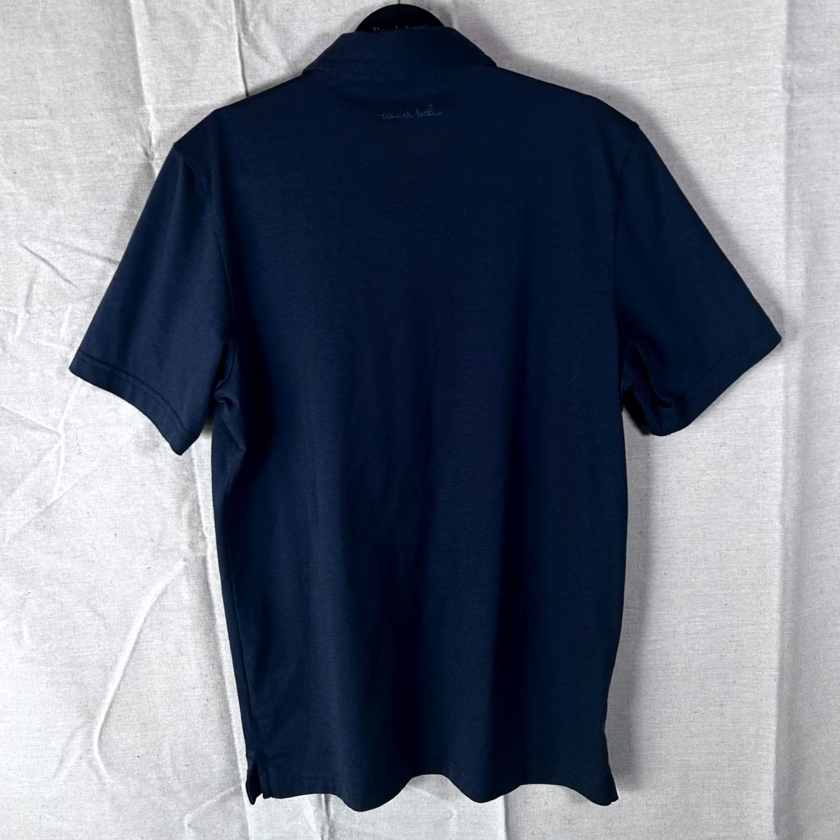 TravisMathew TravisMathew Mens Navy Blue Pima Cotton Blend Short Sleeve Polo Shirt M Size US M / EU 48-50 / 2 - 3 Thumbnail