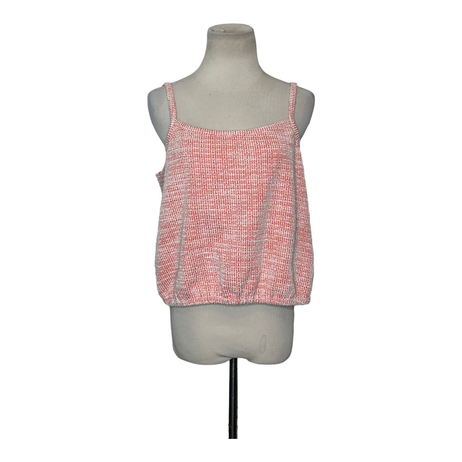 Loft Loft orange textured fabric cami tank top size M Size M / US 6-8 / IT 42-44 - 1 Thumbnail