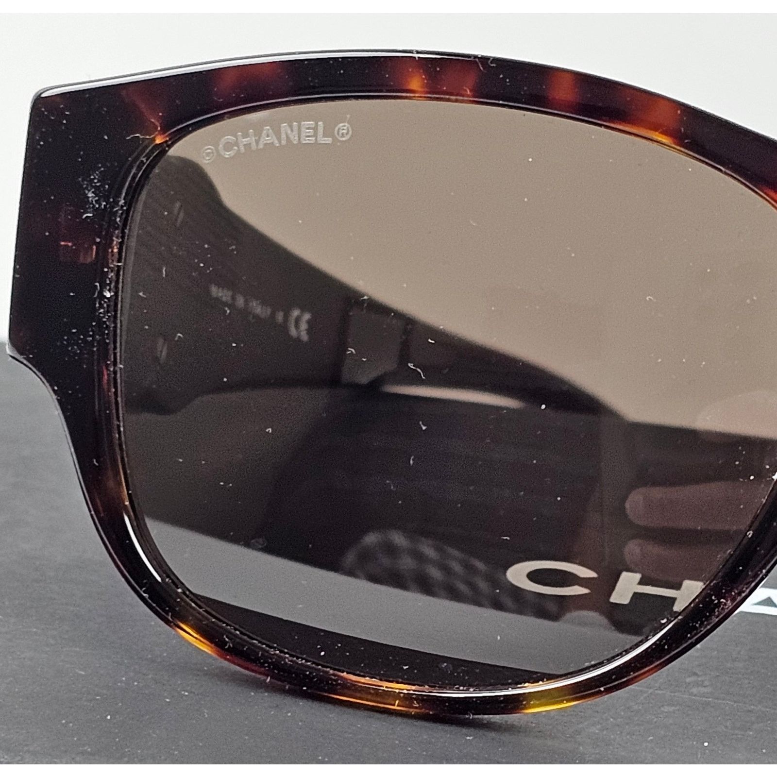 Chanel CHANEL Rectangle DARK HAVANA BROWN Sunglasses Size ONE SIZE - 6 Thumbnail