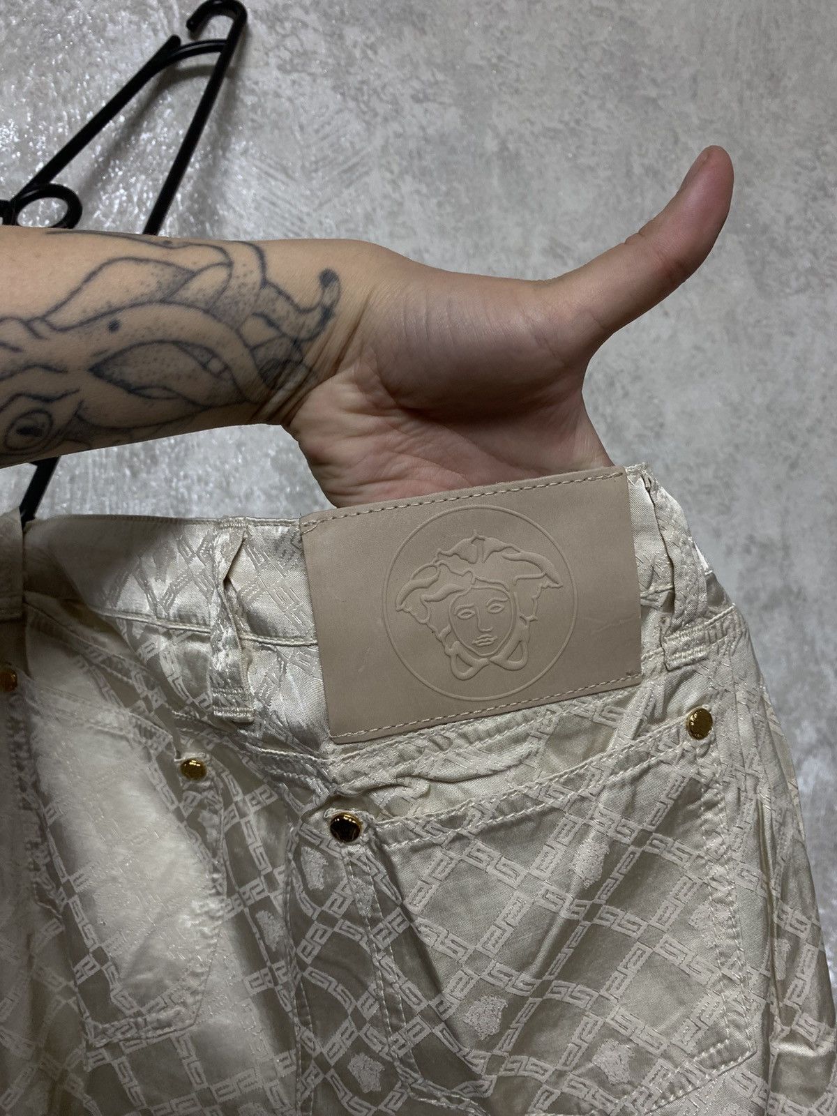 Versace Versace vintage Designer Monogram Bell Bottom Pants Size 29" - 9 Thumbnail
