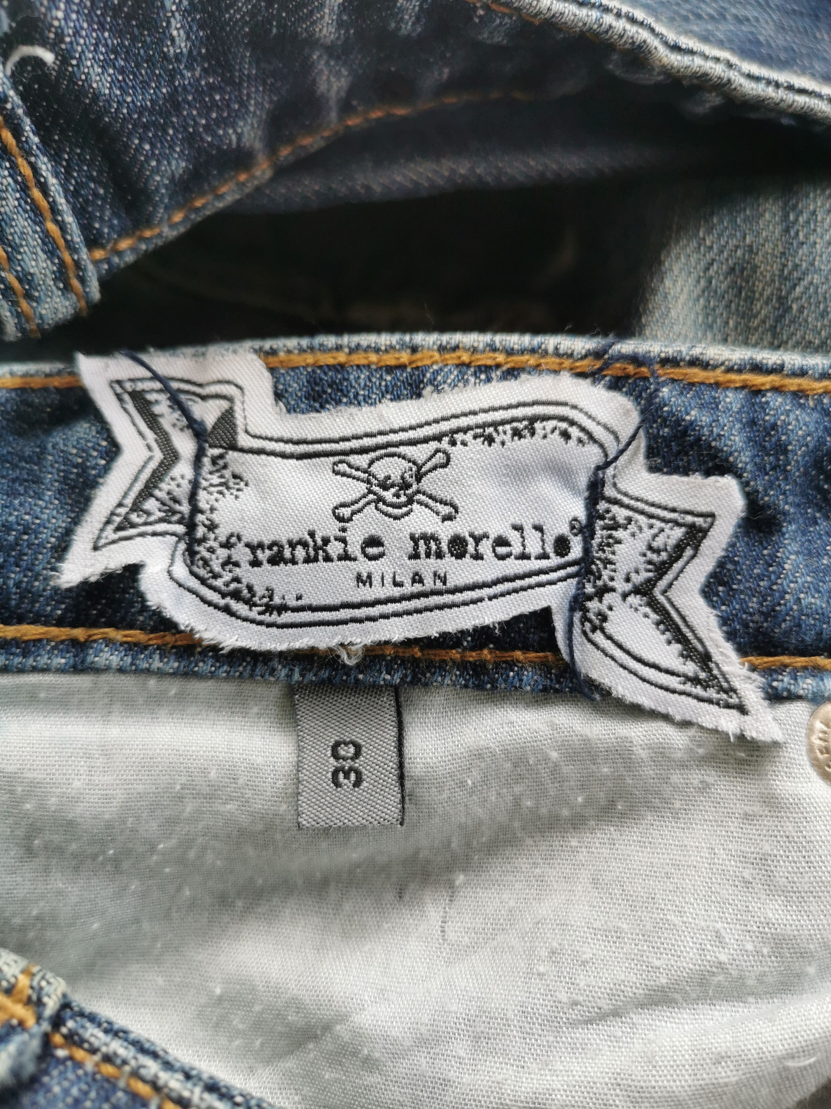 Frankie Morello Frankie Morello Y2K Gimmick Skull Damage Processing Jeans Size US 32 / EU 48 - 17 Thumbnail