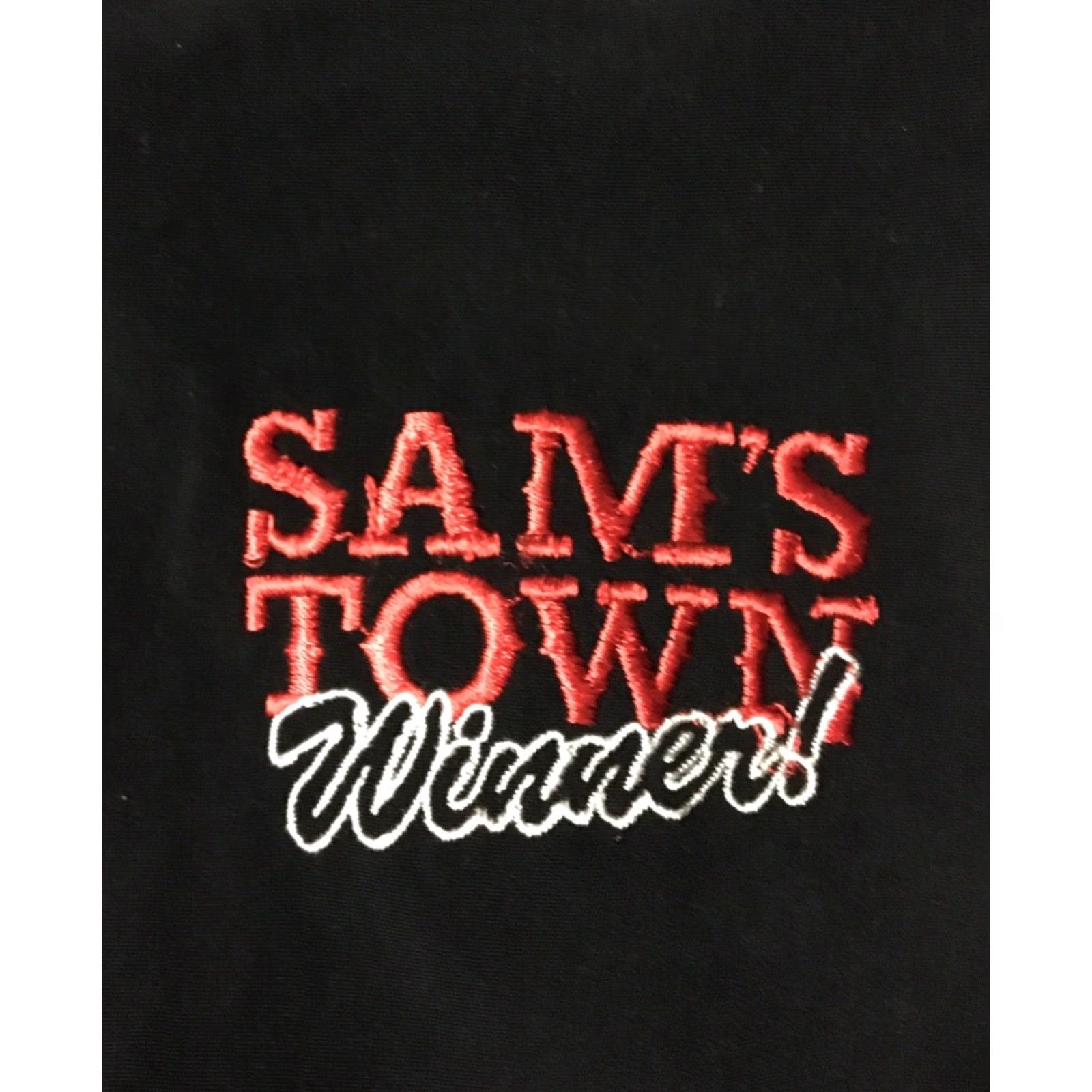 Vintage VINTAGE Sams Town Casino Winner Bomber Jacket XL USA Las Vegas Poker Biker Grunge 90s 80s Mens Navy Black CSE Girard Embroidered Size US XL / EU 56 / 4 - 4 Thumbnail