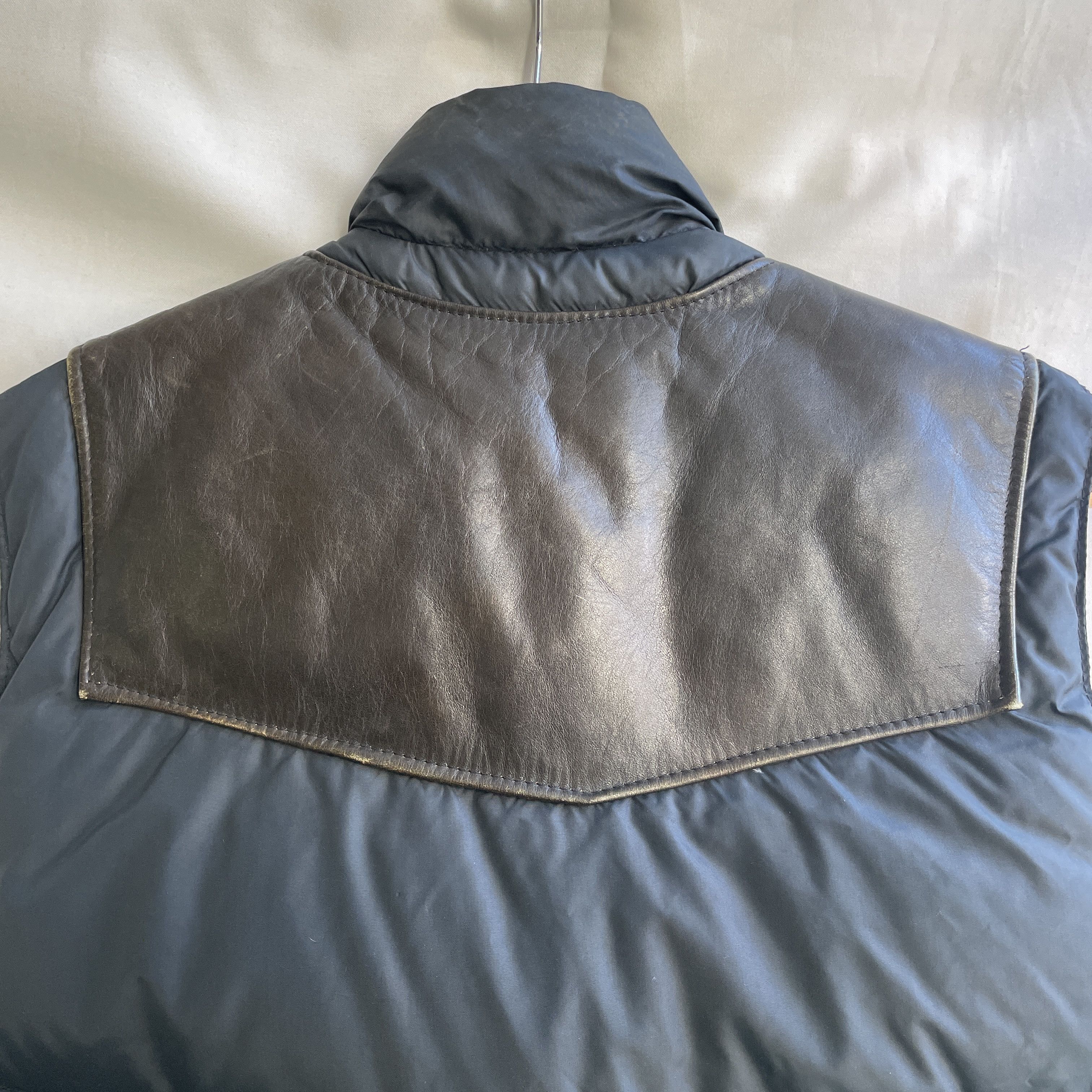 Schott Down by Schott Vintage 80's 123V Down Leather Vest Size 38 Size US M / EU 48-50 / 2 - 6 Thumbnail