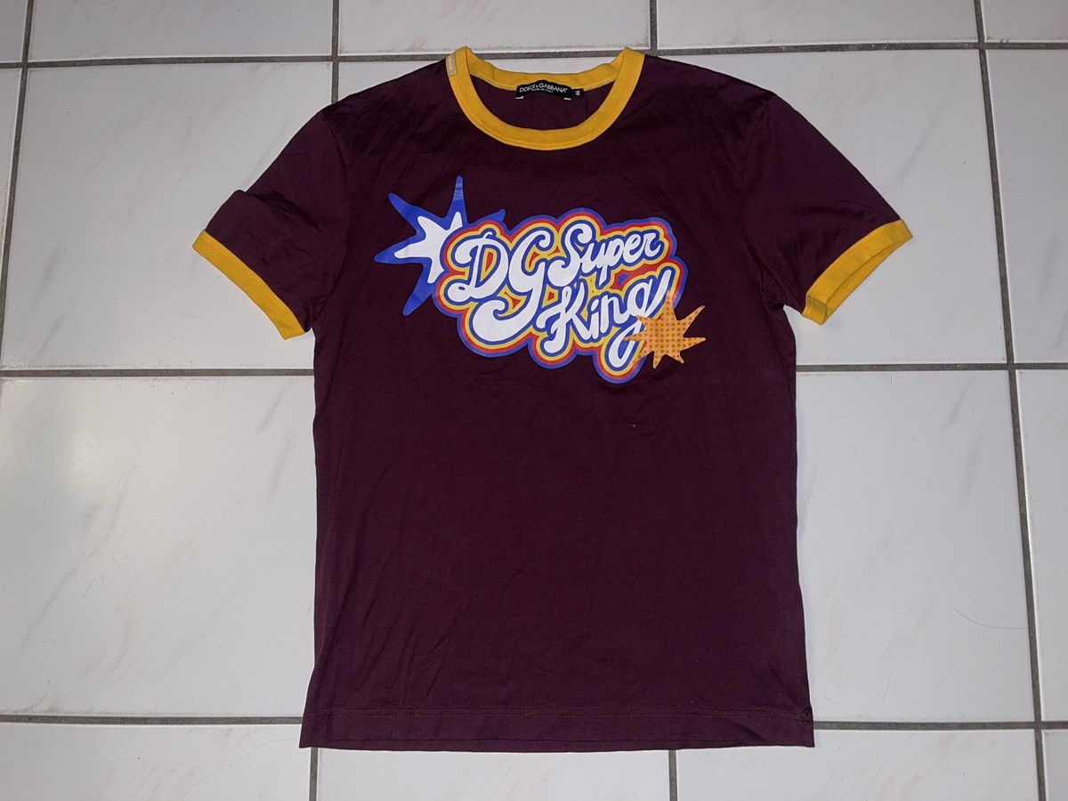 Dolce & Gabbana DOLCE & GABBANA DG Super King Cotton T-Shirt Red Yellow 46 Size US S / EU 44-46 / 1 - 2 Thumbnail