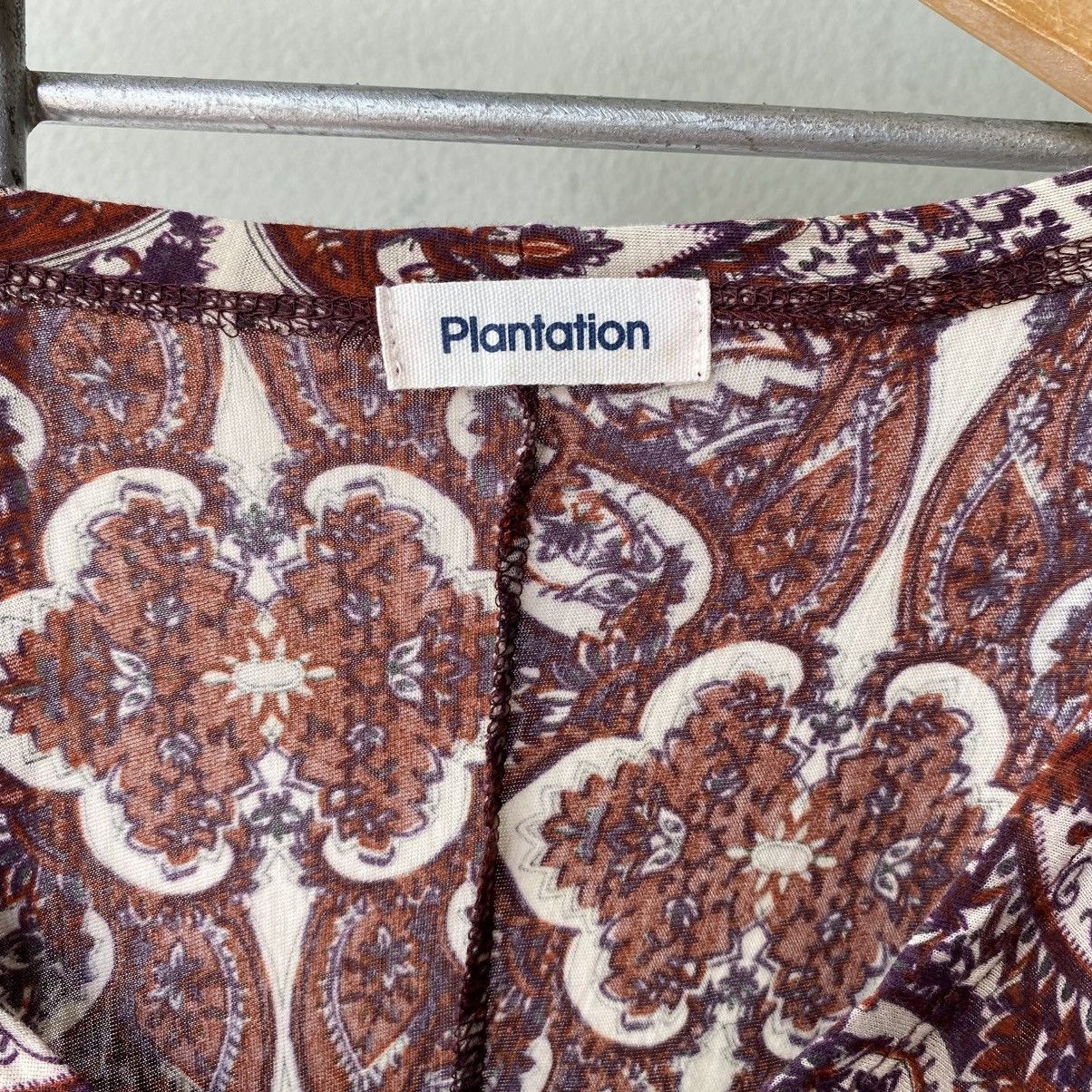 Issey Miyake Plantation Burgundy Paisley Floral Blouse Size M / US 6-8 / IT 42-44 - 3 Thumbnail