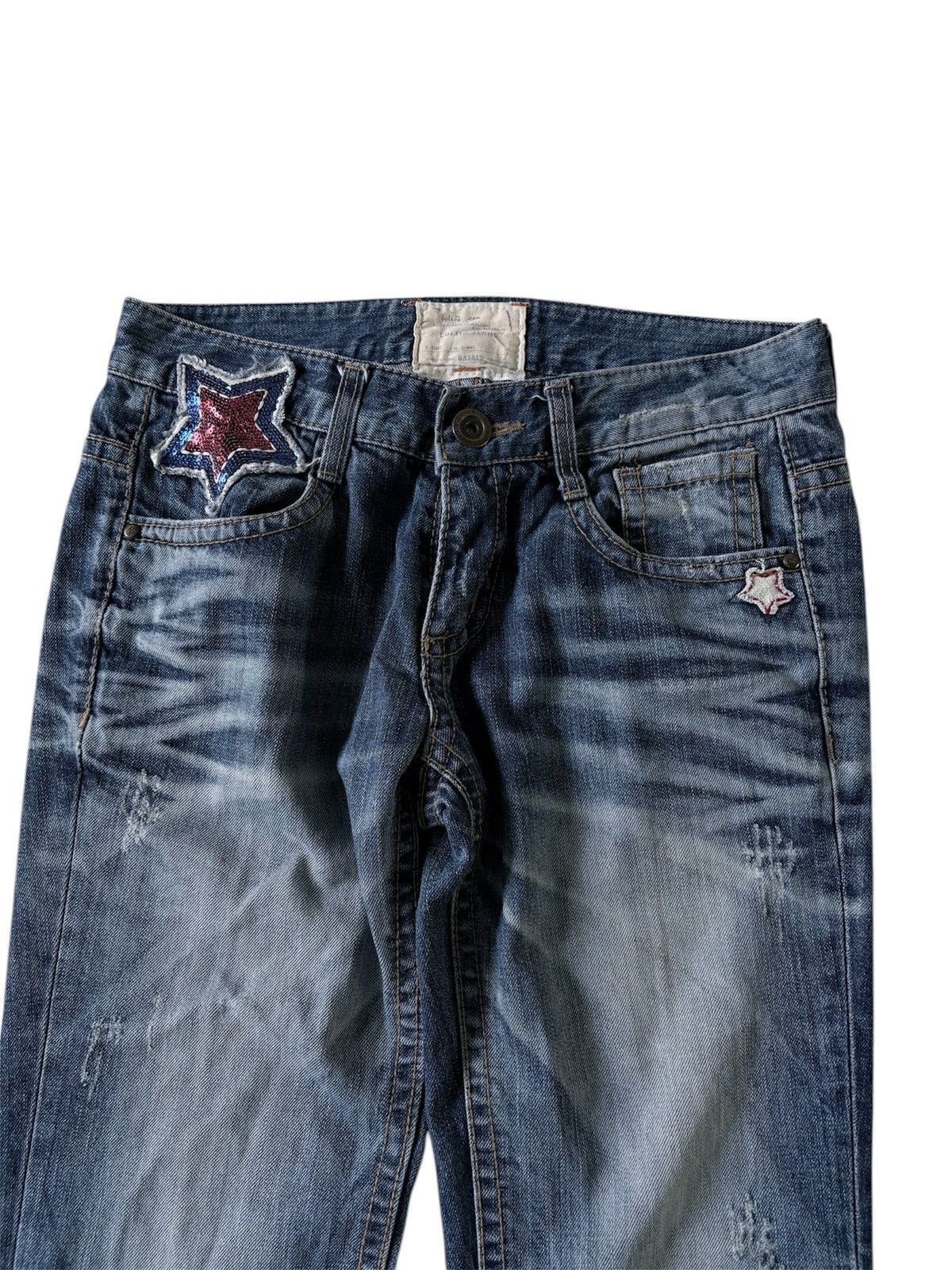 14th Addiction Lolita Clawmarks whisker Denim Pants Size US 29 - 6 Thumbnail