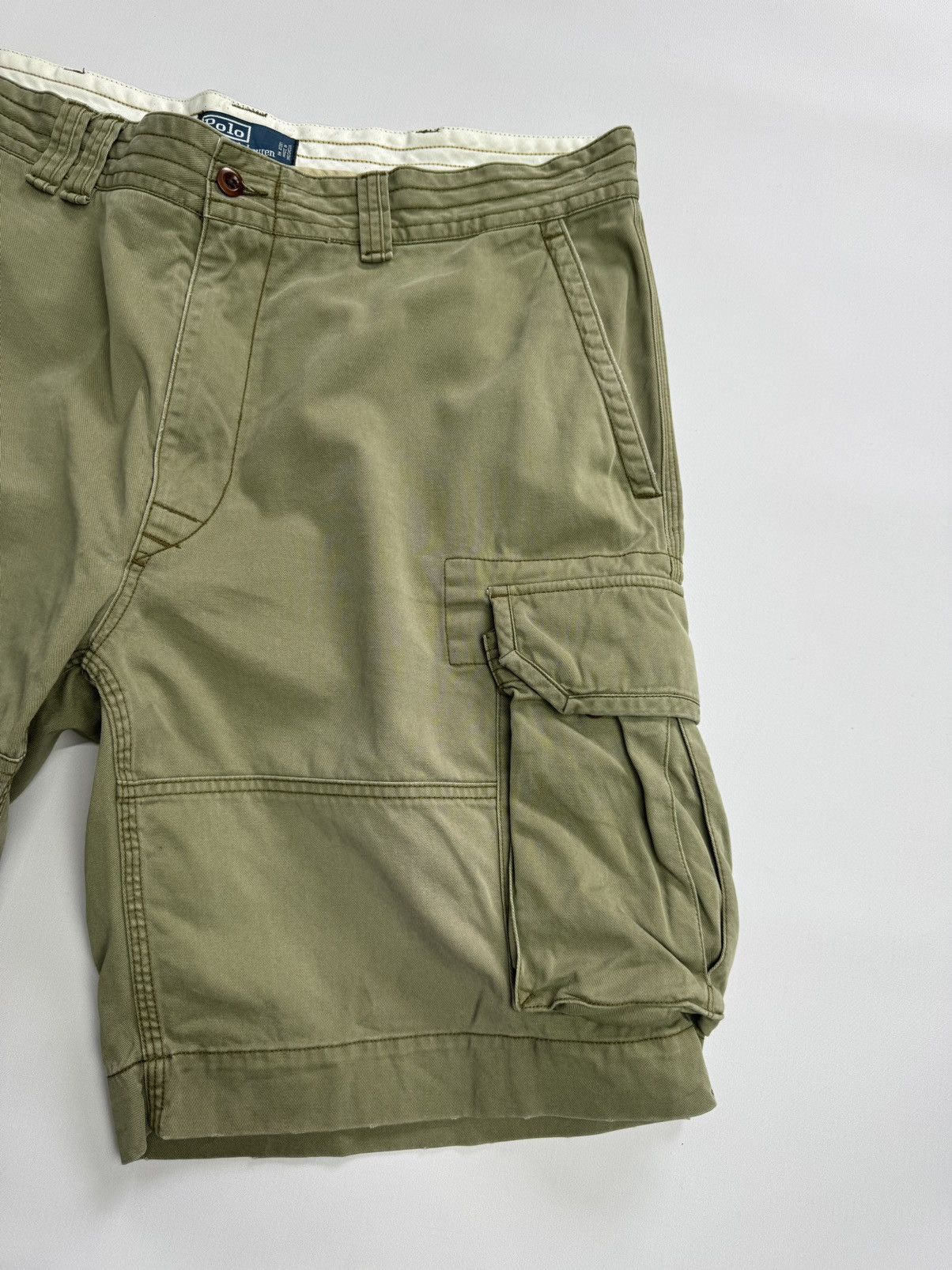 Polo Ralph Lauren Vintage Polo Ralph Lauren Military Cargo Shorts Olive Y2K Size US 36 / EU 52 - 3 Thumbnail