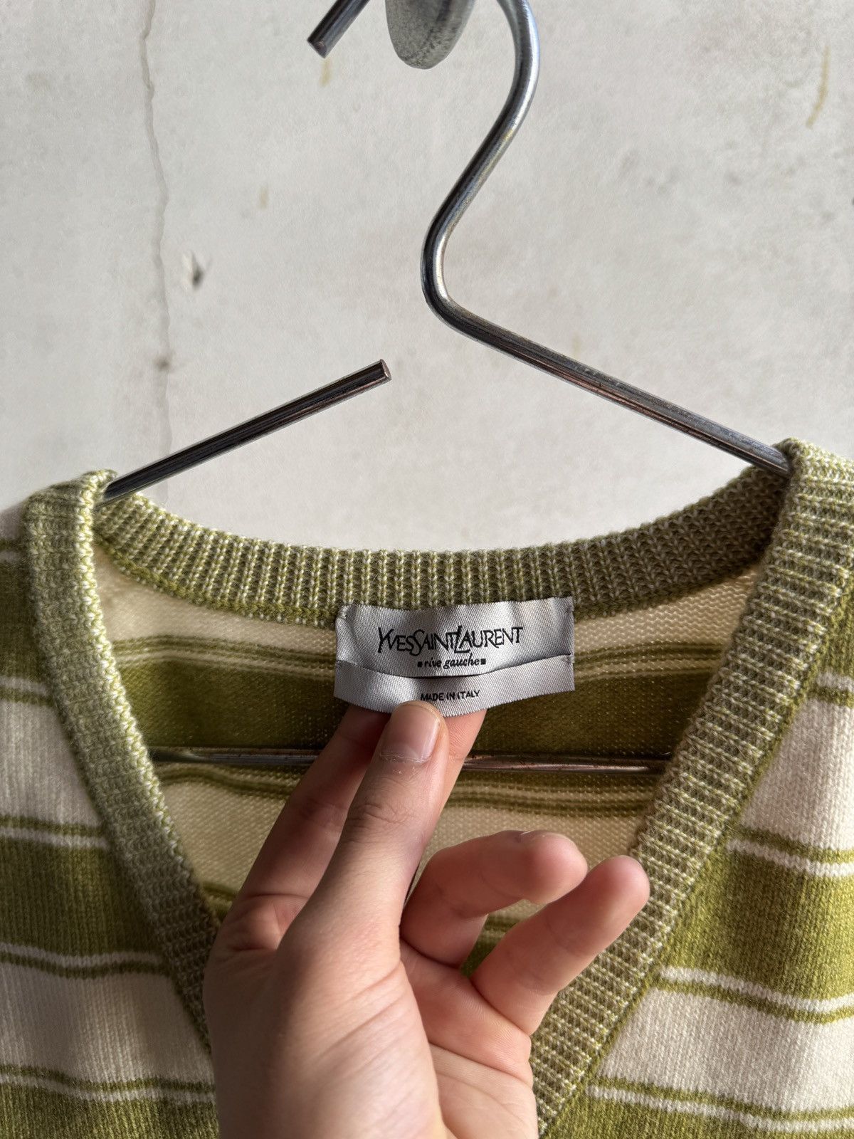 Yves Saint Laurent Yves Saint Laurent Sample Cashmere Striped Vest Size US S / EU 44-46 / 1 - 4 Thumbnail